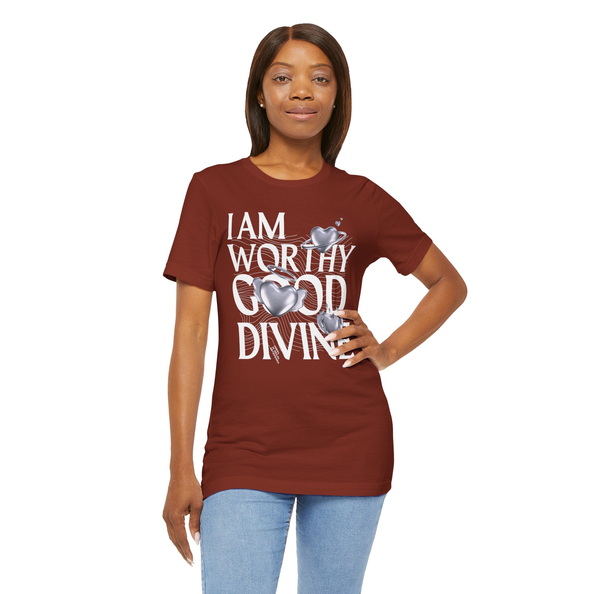 I AM WORTHY GOOD DIVINE Unisex Jersey Short Sleeve Tee