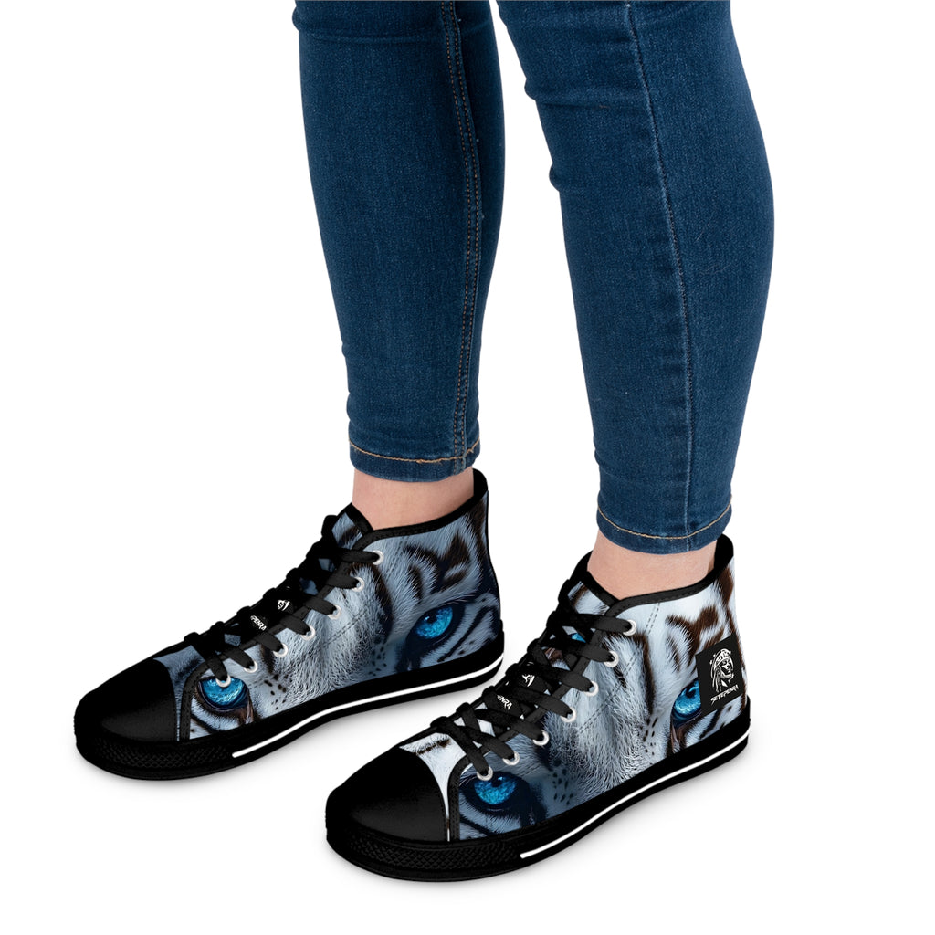 Primal Power Women's High Top Sneakers - White Tiger (1st Edition) SETEPENRA Shoes.