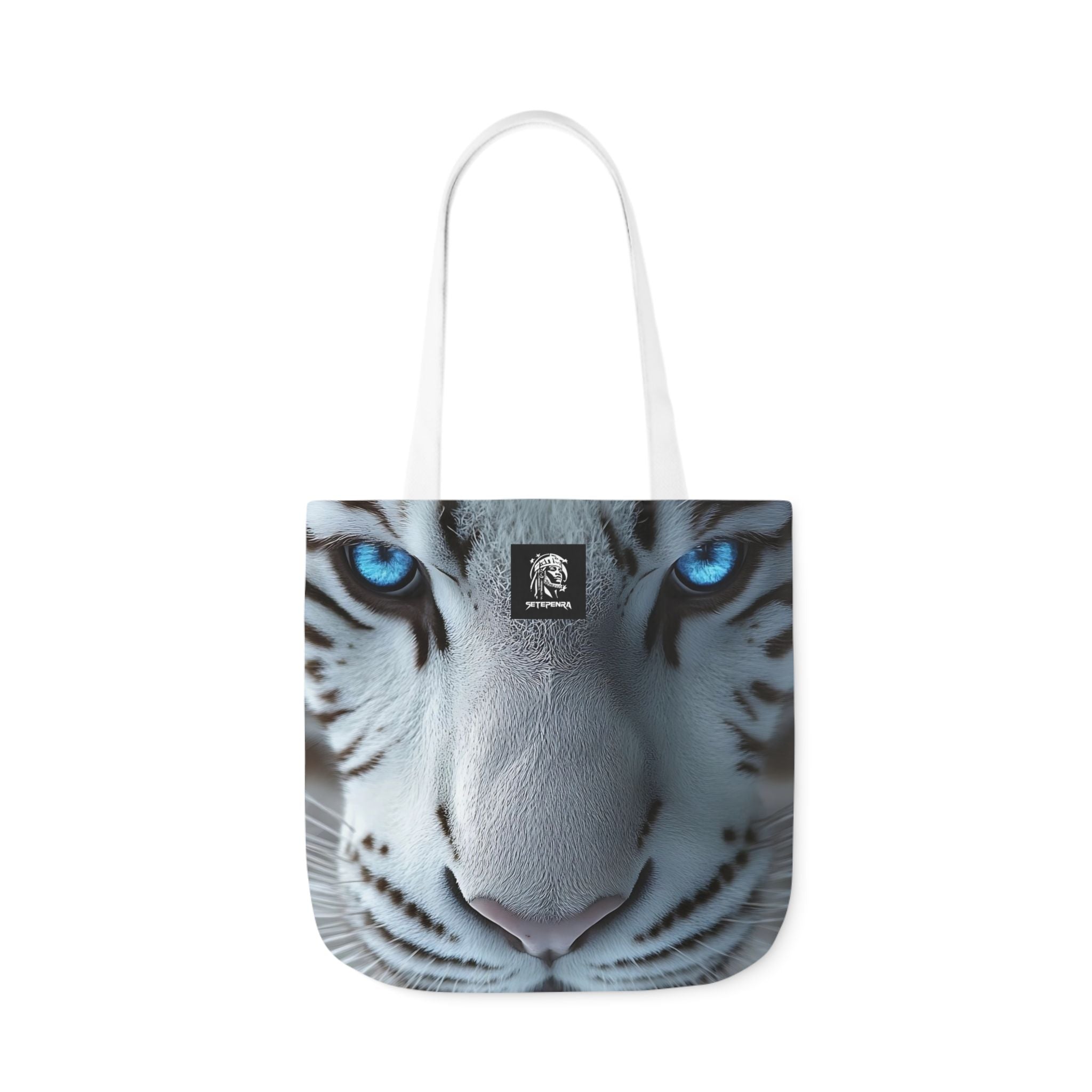 Primal Power Canvas Tote Bag, 5-Color Straps - White Tiger (2nd Edition)