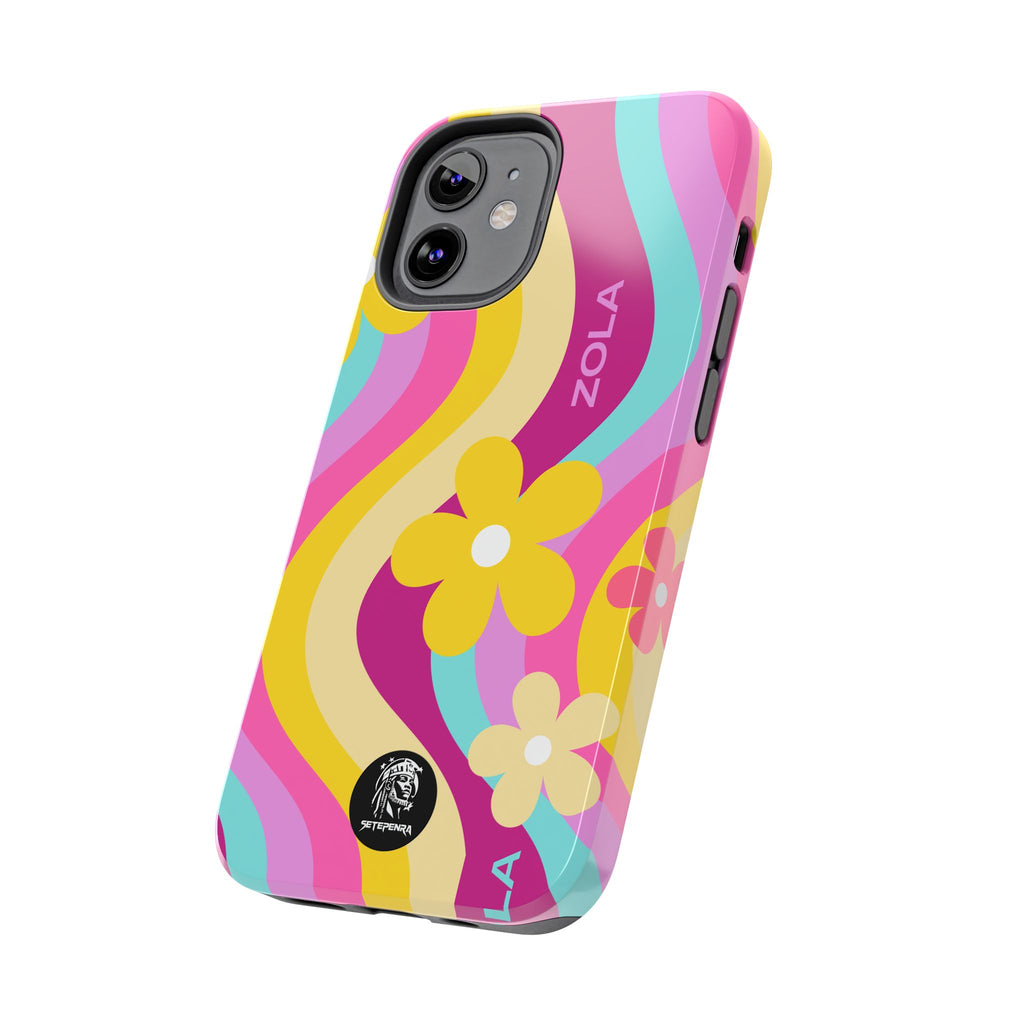 Zola Tough Phone Case (For iPhone, Galaxy & More) - Pink Wave