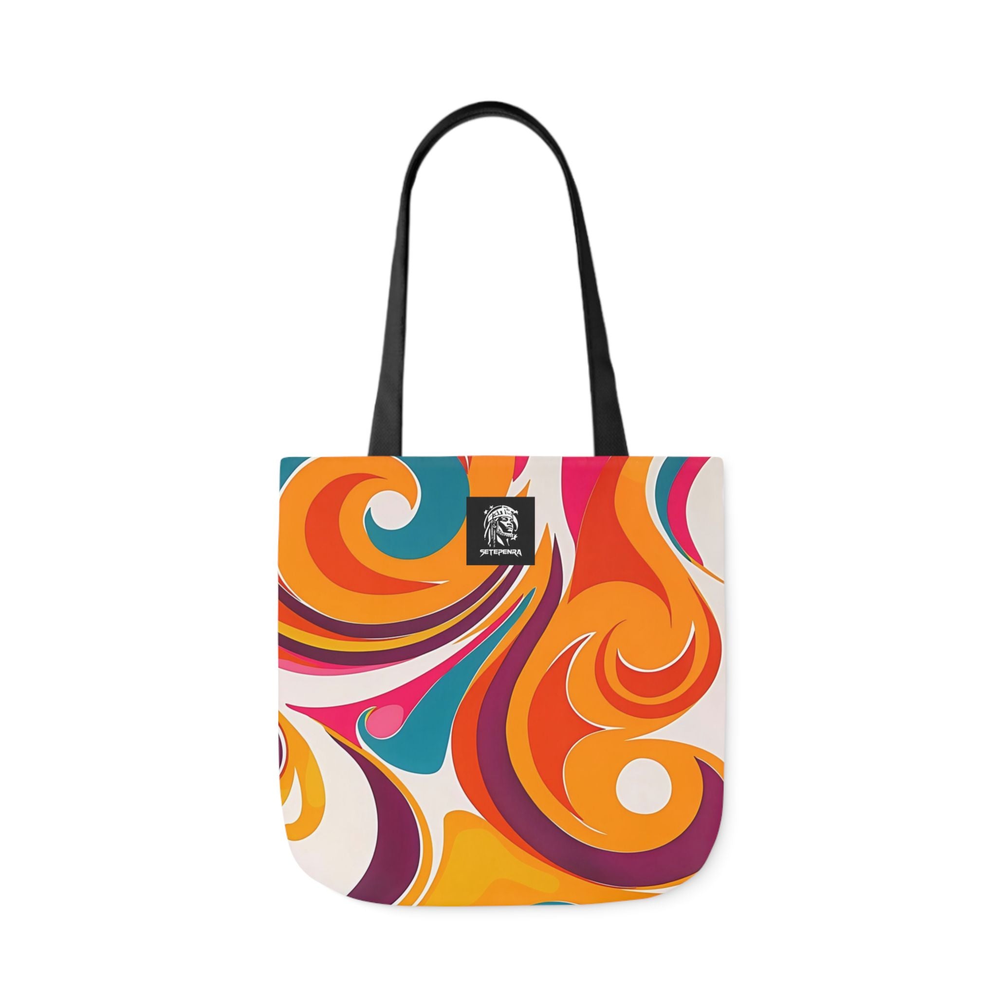 Golden Kandi Swirl  Canvas Tote Bag, 5-Color Straps