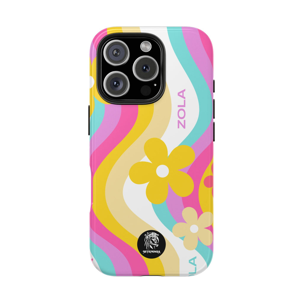 Zola Tough Phone Case (For iPhone, Galaxy & More) - White Wave