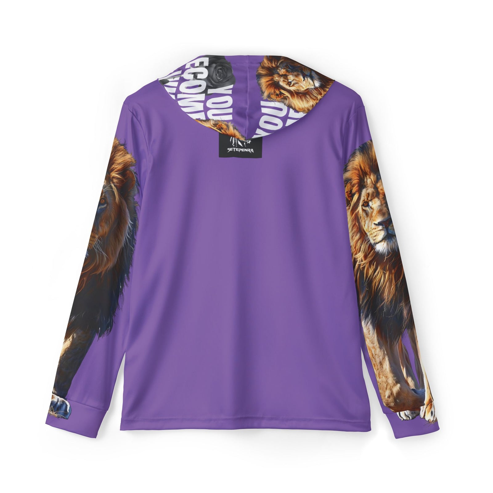 You Become What You Believe Men's Sports Warmup Hoodie (Light Purple) SETEPENRA All Over Prints.