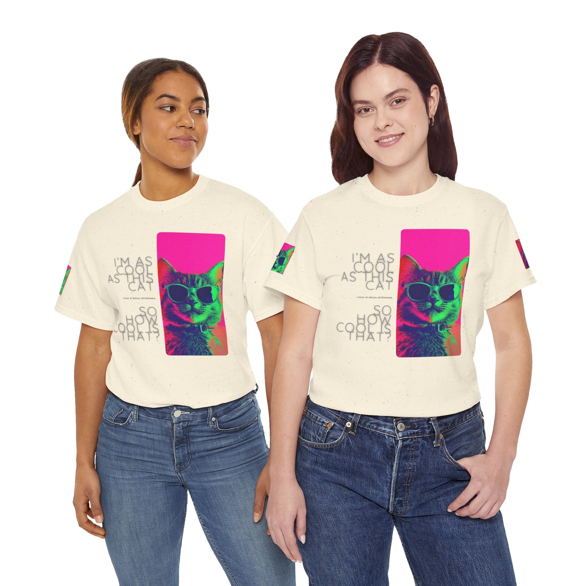 Cool Cat (Whiskers 1) Unisex Heavy Cotton Tee