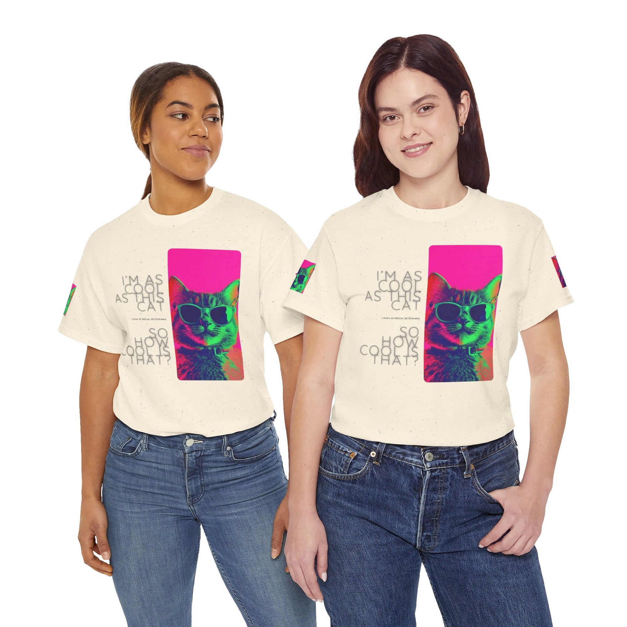 Cool Cat (Whiskers 1) Unisex Heavy Cotton Tee