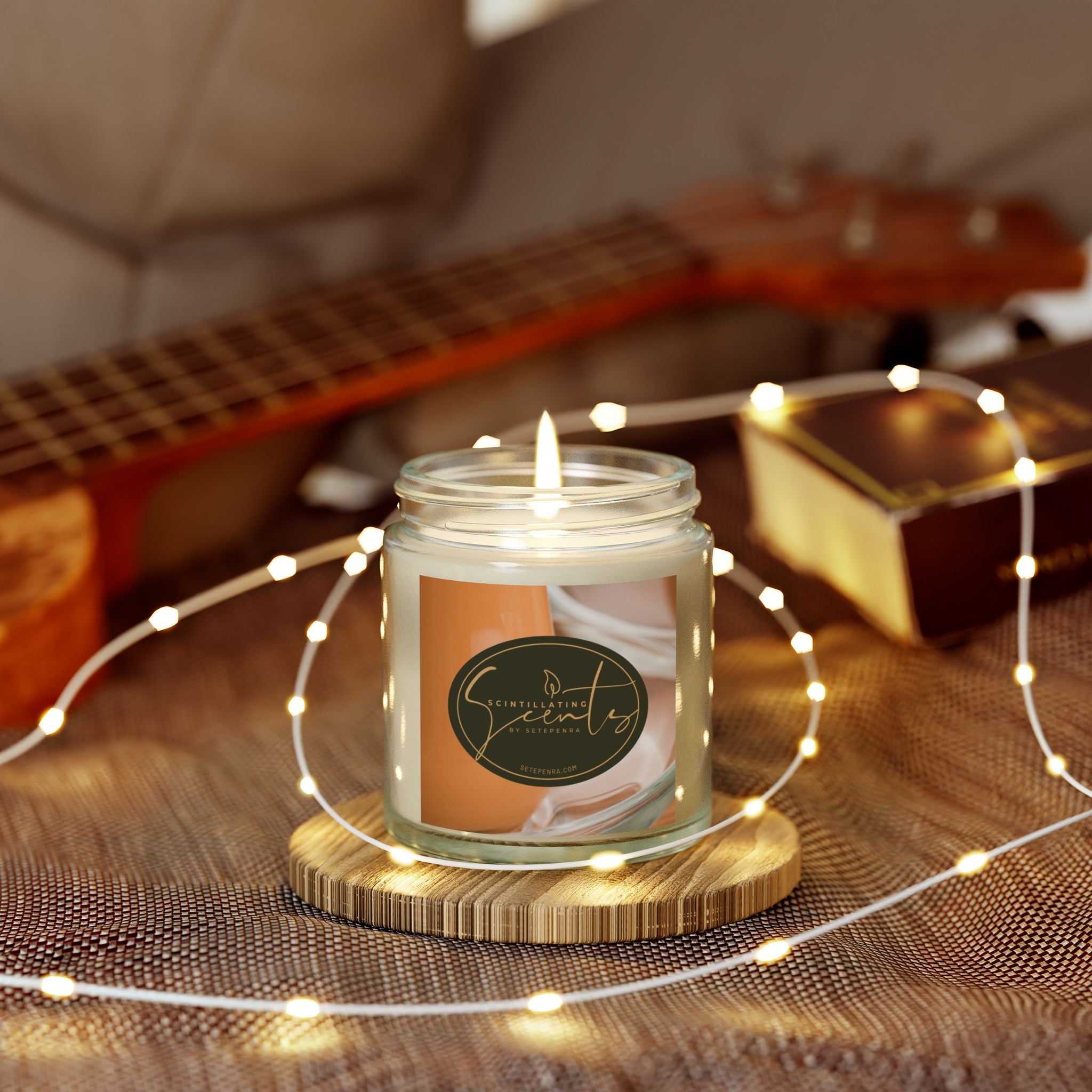 Scintillating Scents by SETEPENRA Scented Candles, Coconut Apricot Wax (4oz, 9oz)