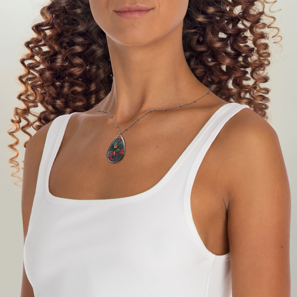 Tropican Retreat (Scene 1) Oval Necklace SETEPENRA Accessories.