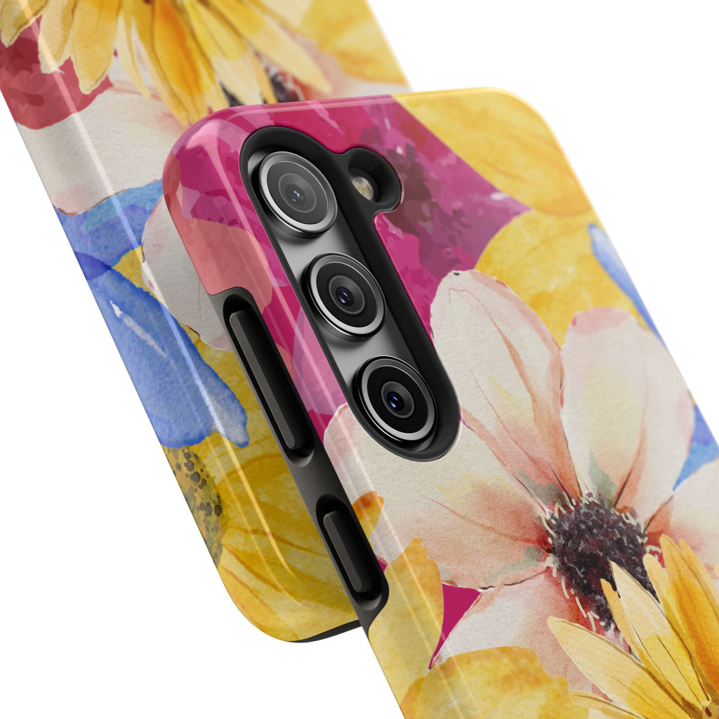 Watercolor Flowers Tough Phone Case (For iPhone, Galaxy & More)
