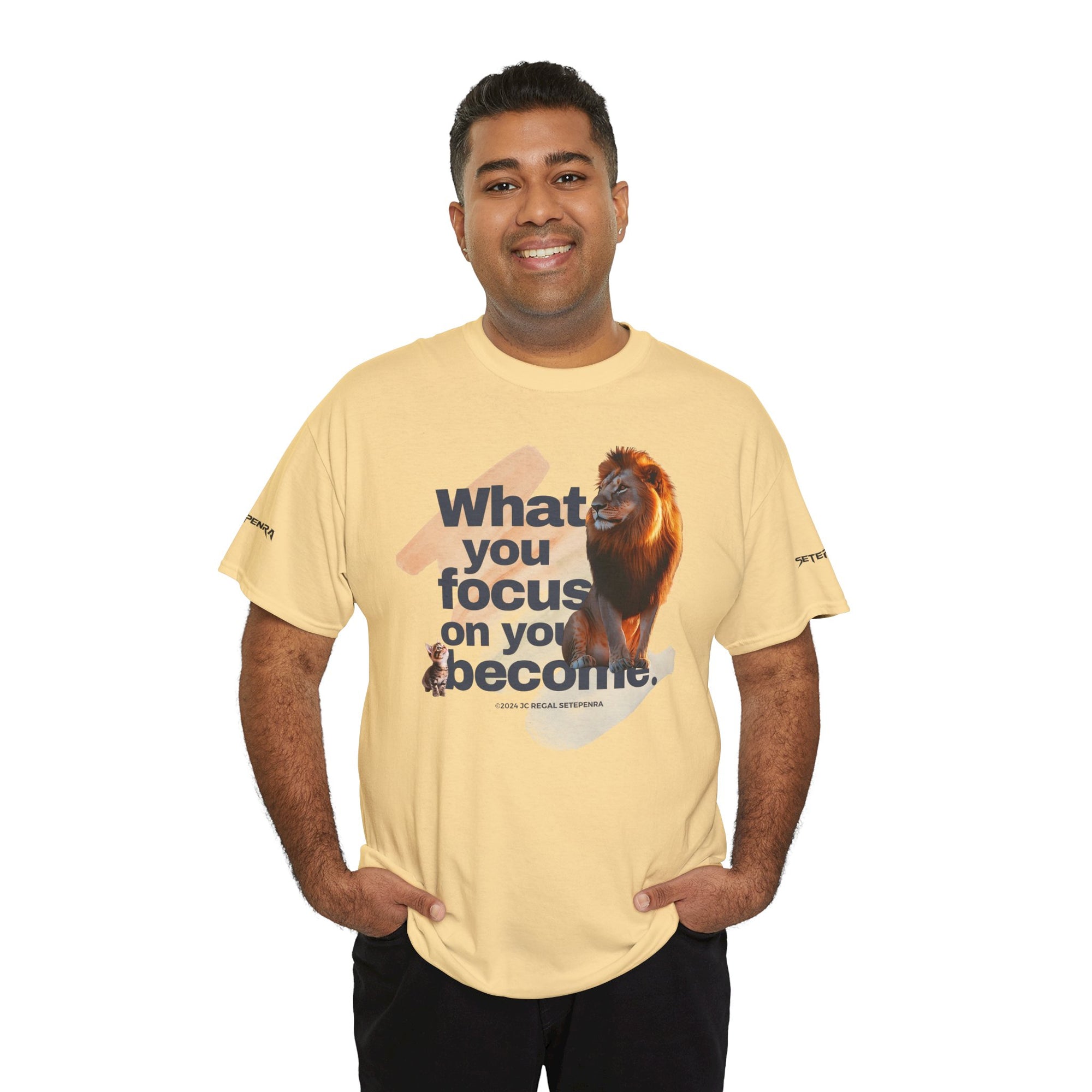 What You Focus On You Become Unisex Heavy Cotton Tee