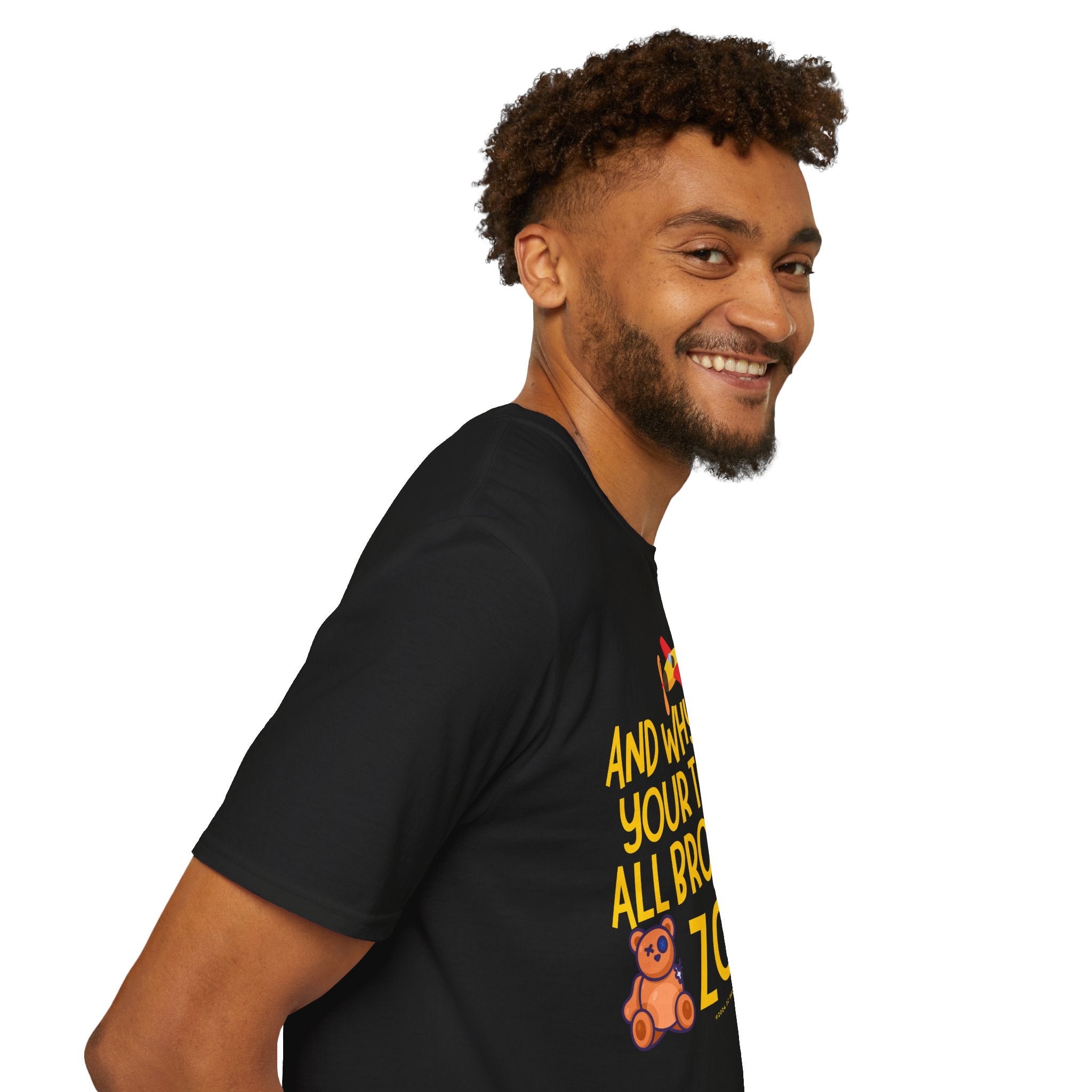 And Why Are Your Toys All Broken Zola? Unisex Softstyle T-Shirt