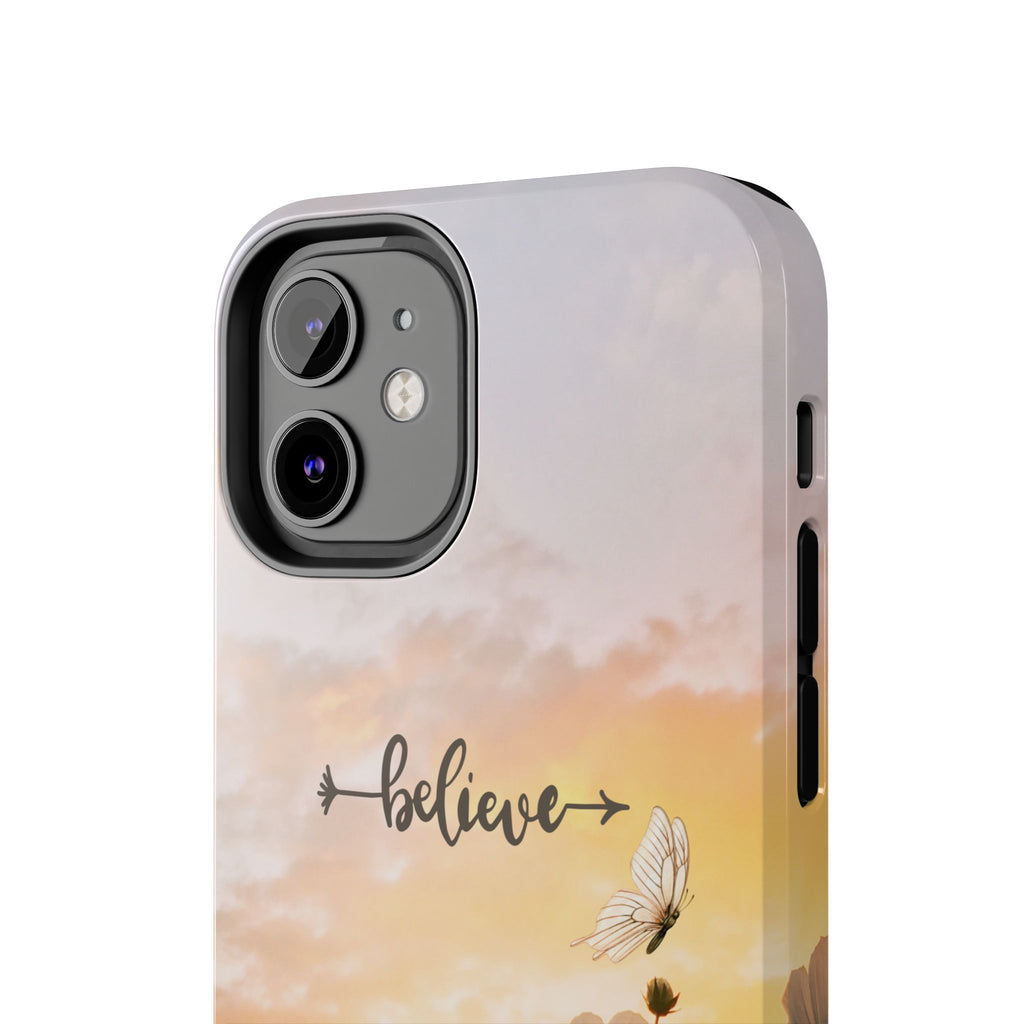 Believe Tough Phone Case (For iPhone, Galaxy & More) - Aesthetic Flower