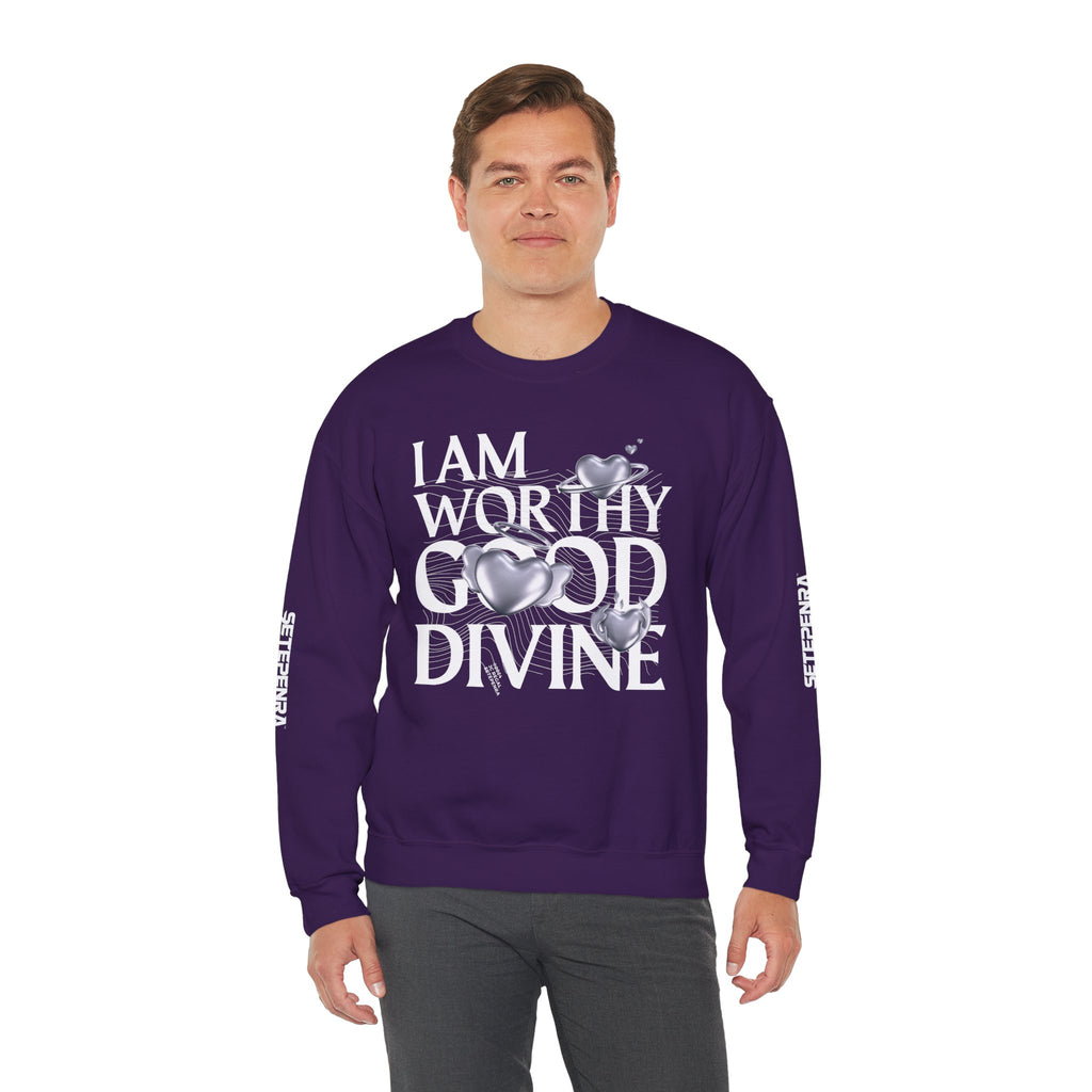I AM WORTHY GOOD DIVINE Unisex Heavy Blend™ Crewneck Sweatshirt