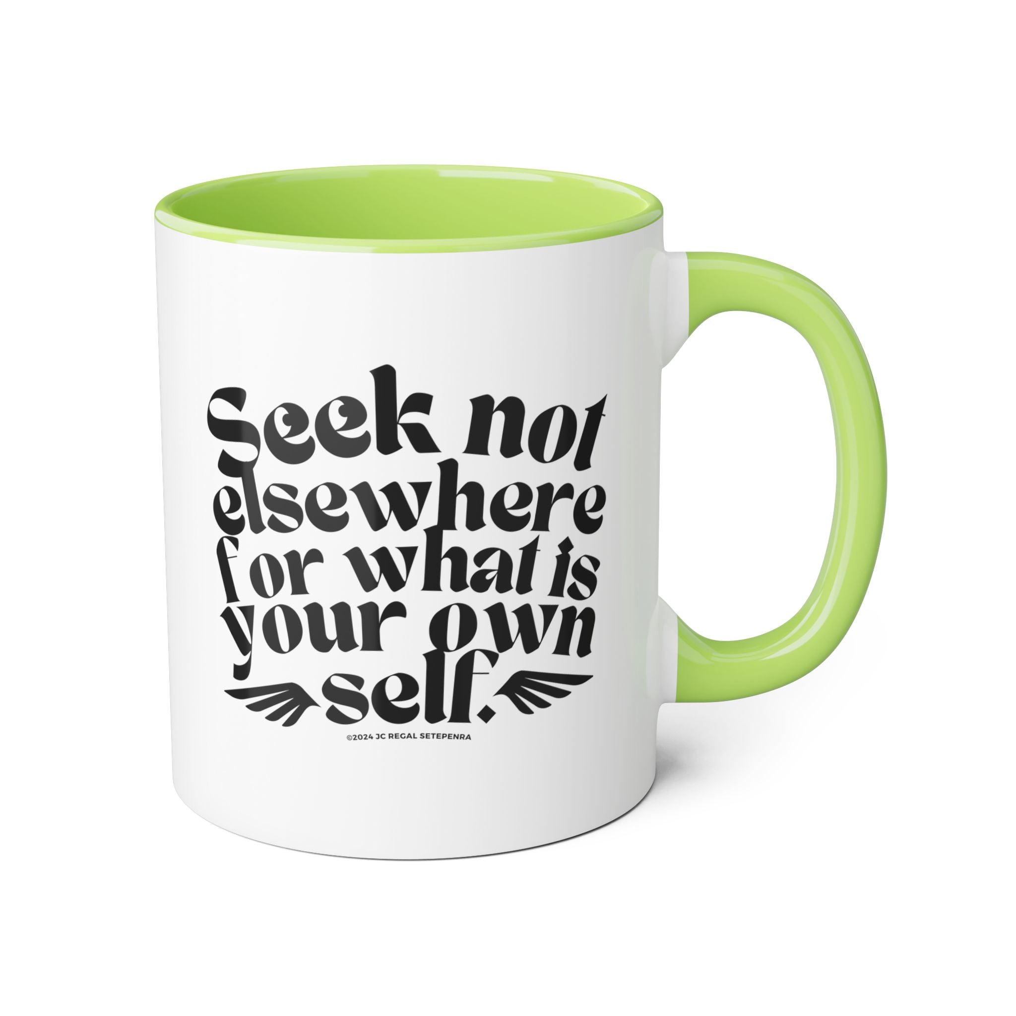 Seek Not Elsewhere Accent Mug, 11oz SETEPENRA Mug.