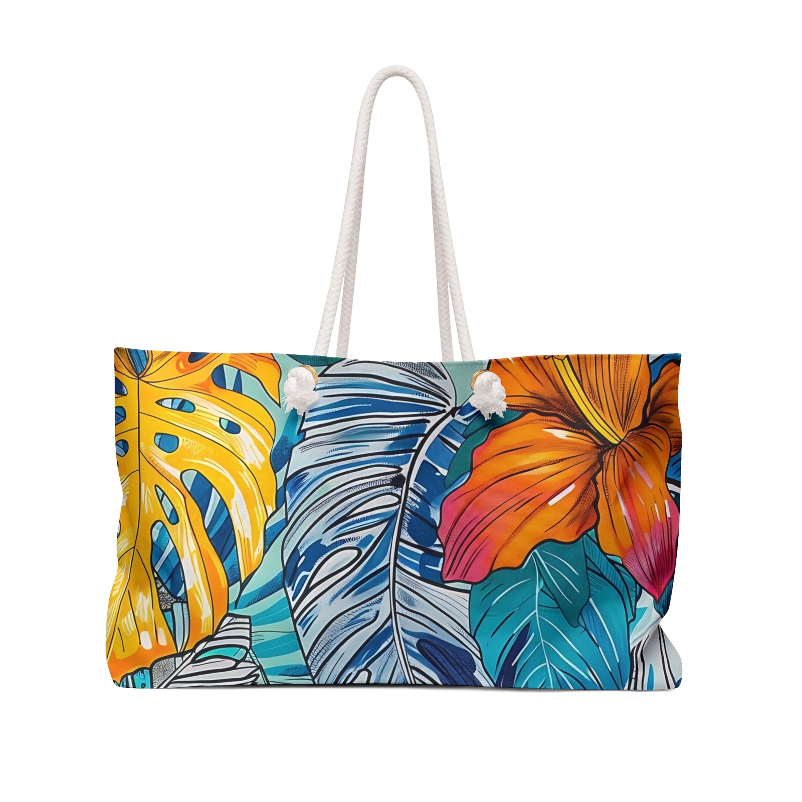 Monstera Hibiscus Weekender Bag SETEPENRA Bags.