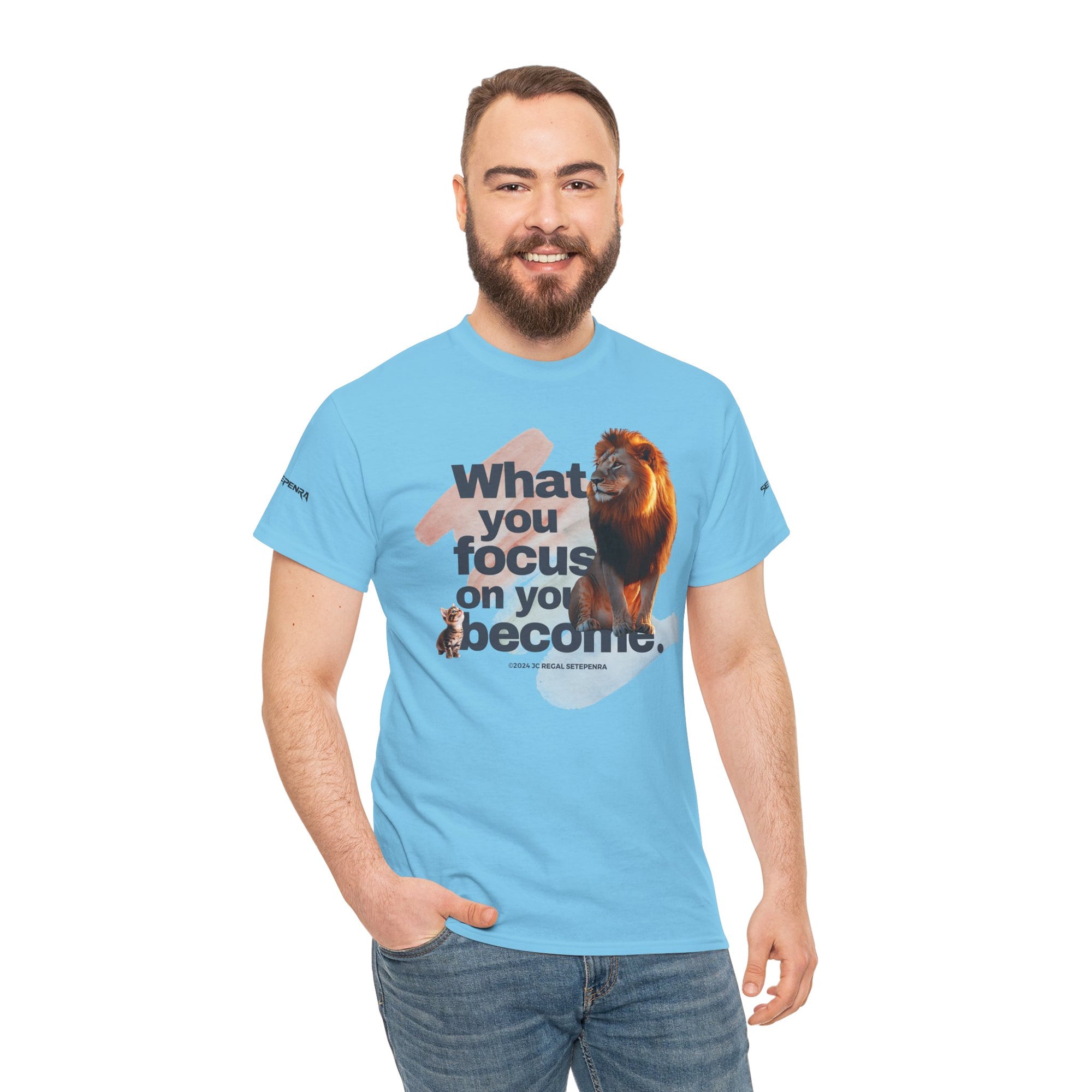 What You Focus On You Become Unisex Heavy Cotton Tee