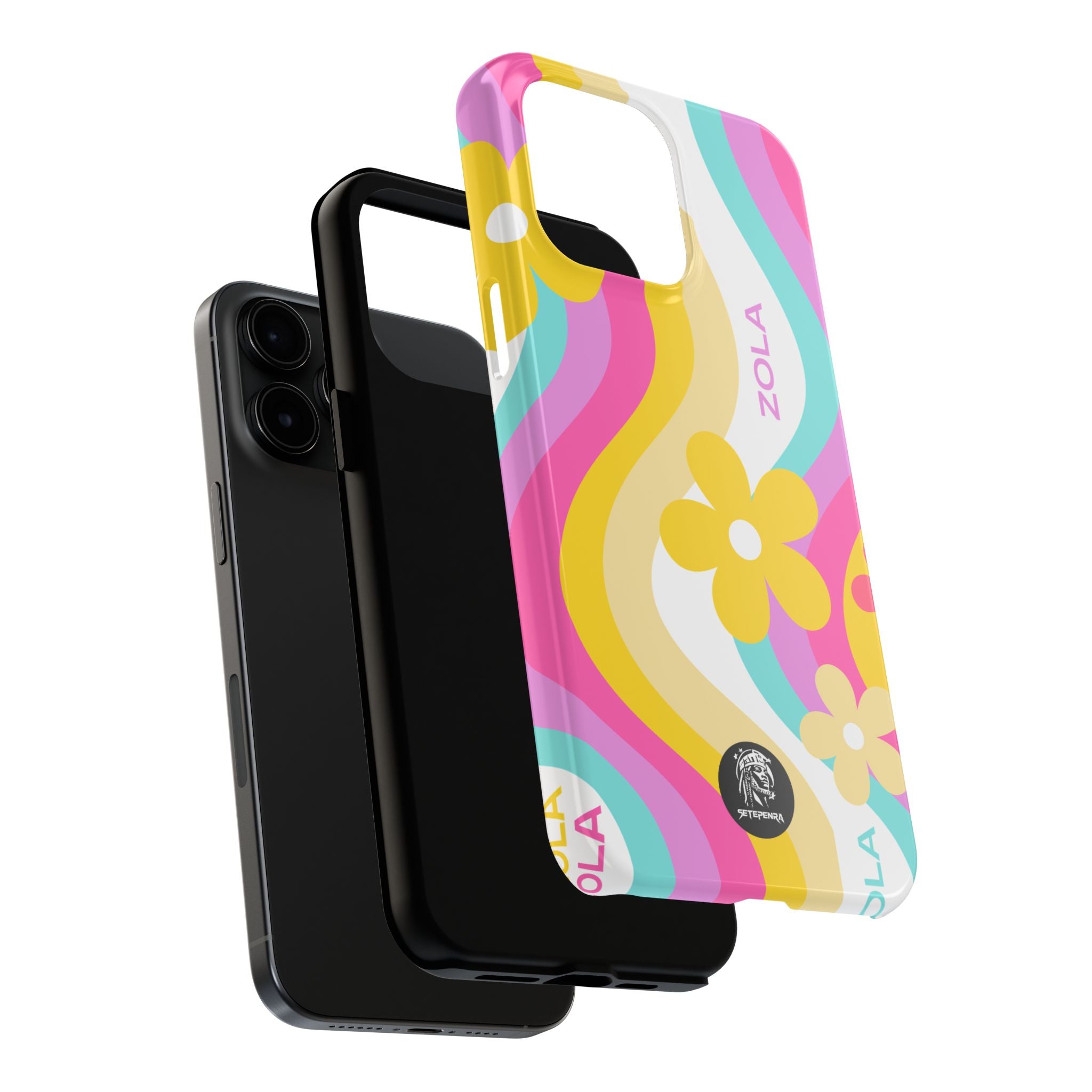 Zola Tough Phone Case (For iPhone, Galaxy & More) - White Wave