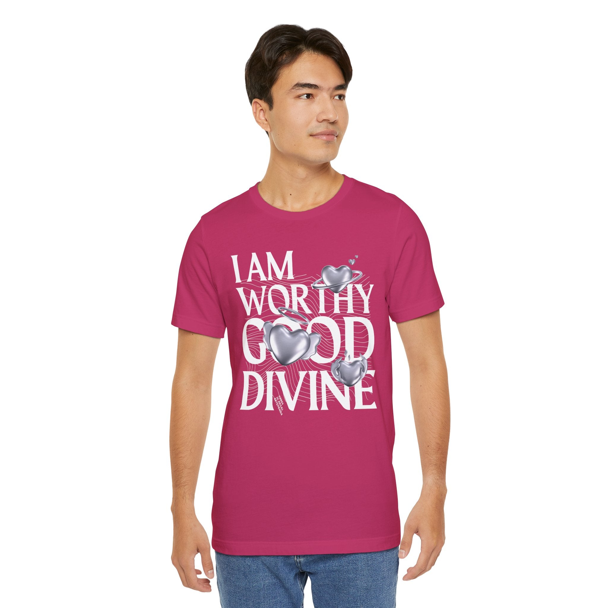 I AM WORTHY GOOD DIVINE Unisex Jersey Short Sleeve Tee