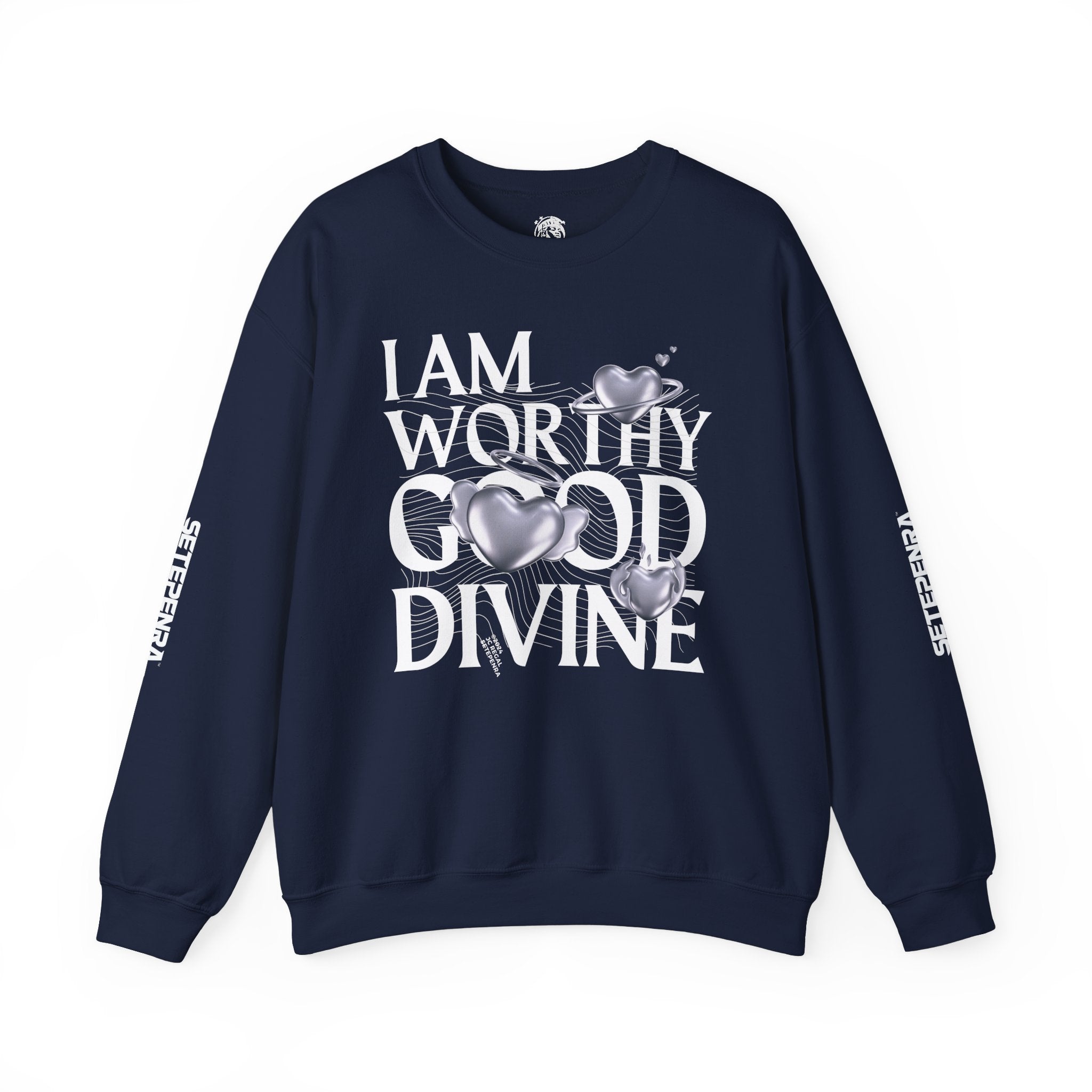 I AM WORTHY GOOD DIVINE Unisex Heavy Blend™ Crewneck Sweatshirt SETEPENRA Sweatshirt.