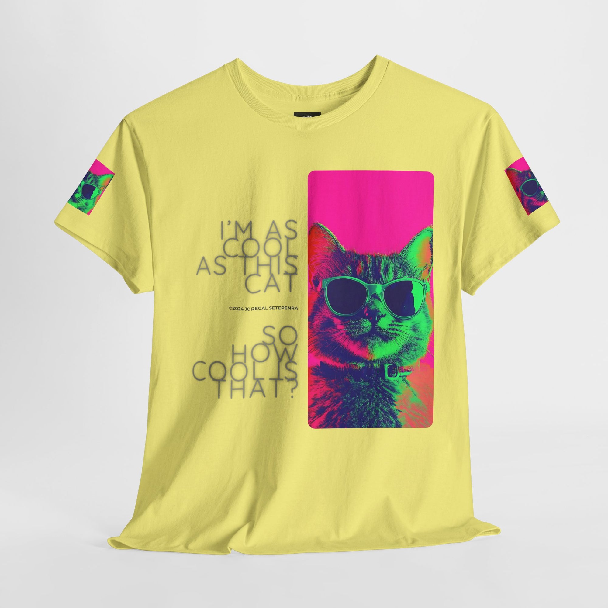 Cool Cat (Whiskers 1) Unisex Heavy Cotton Tee