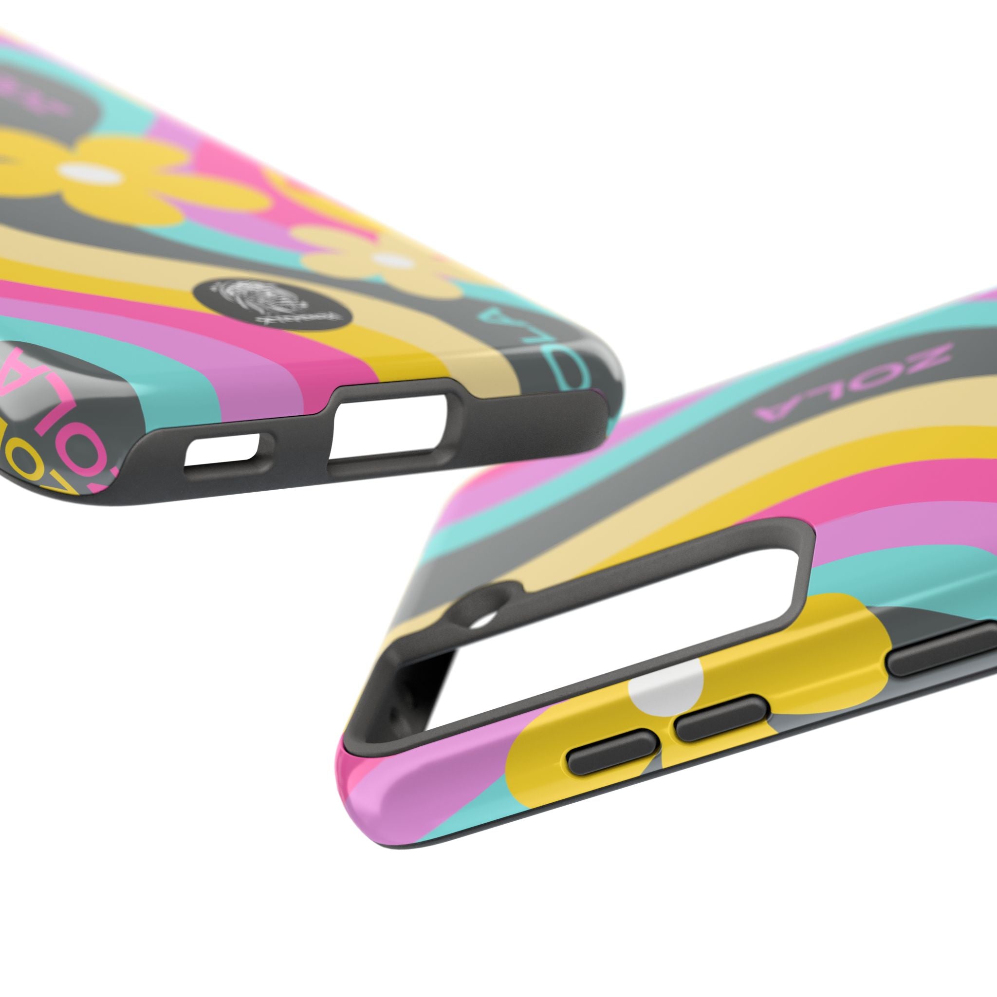 Zola Tough Phone Case (For iPhone, Galaxy & More) - Dark Grey Wave