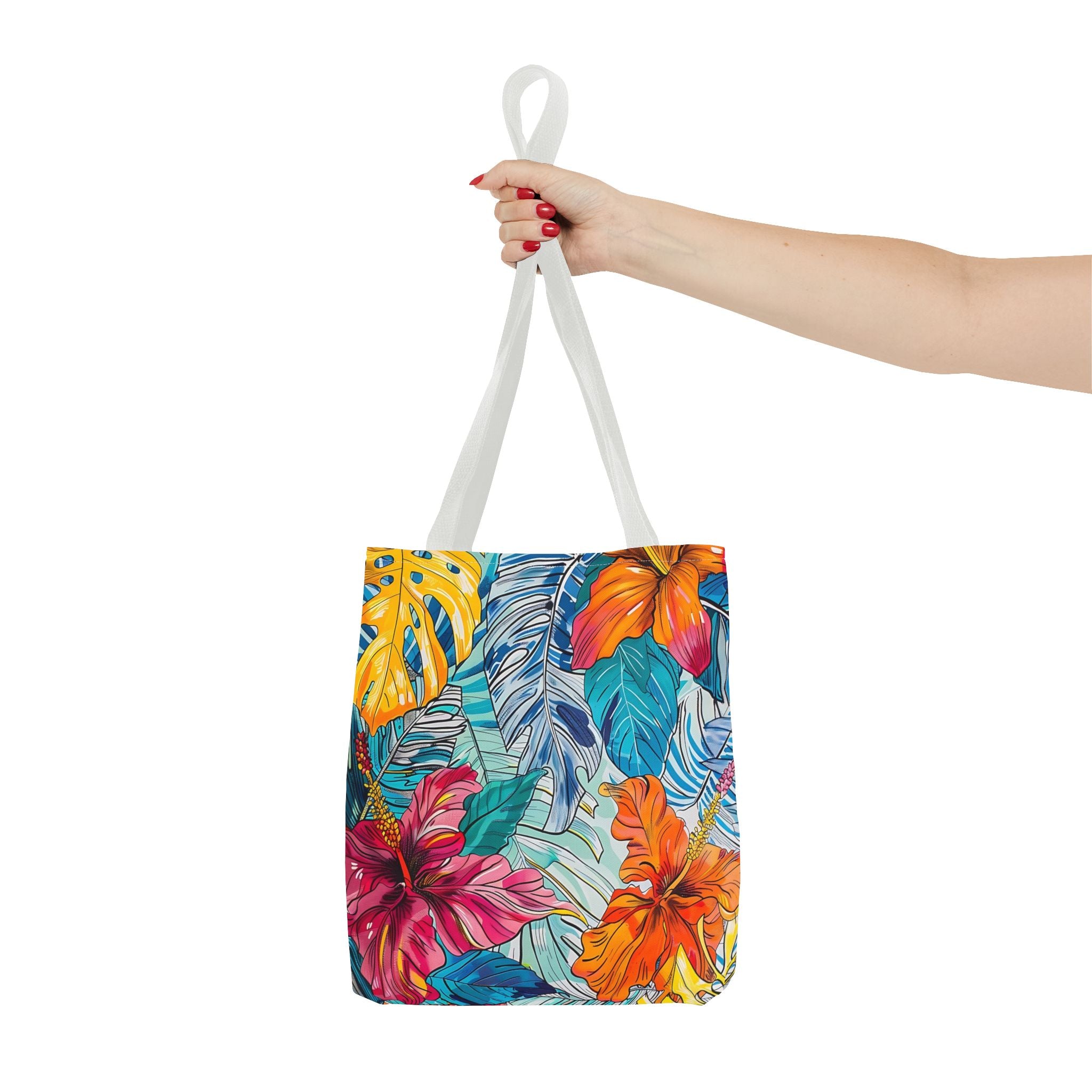 Monstera Hibiscus Tote Bag