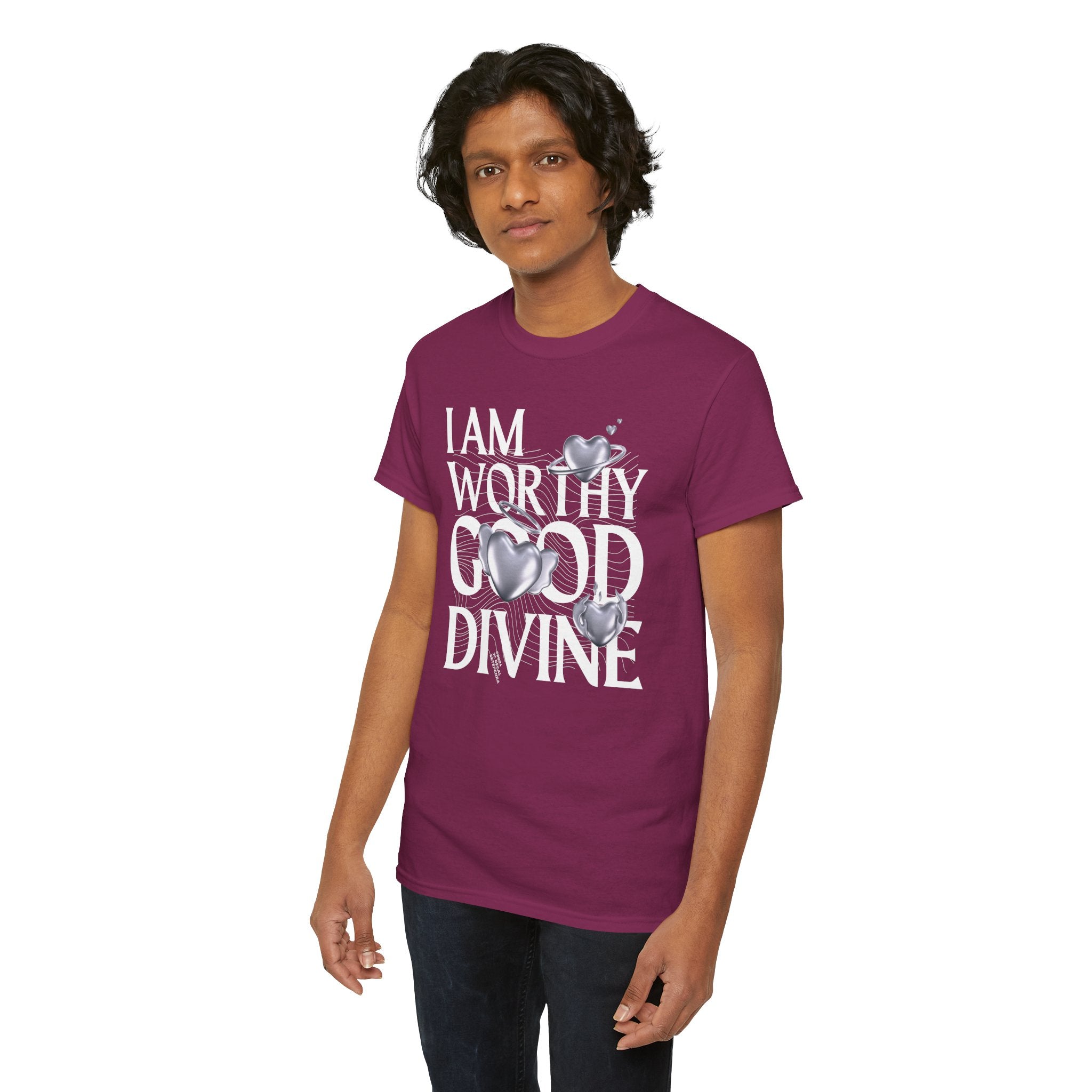 I AM WORTHY GOOD DIVINE Unisex Heavy Cotton Tee