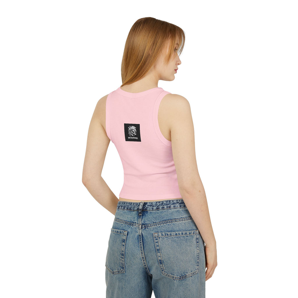 Don't Give A Hoot Women's Micro Rib Racer Tank Top SETEPENRA Tank Top.