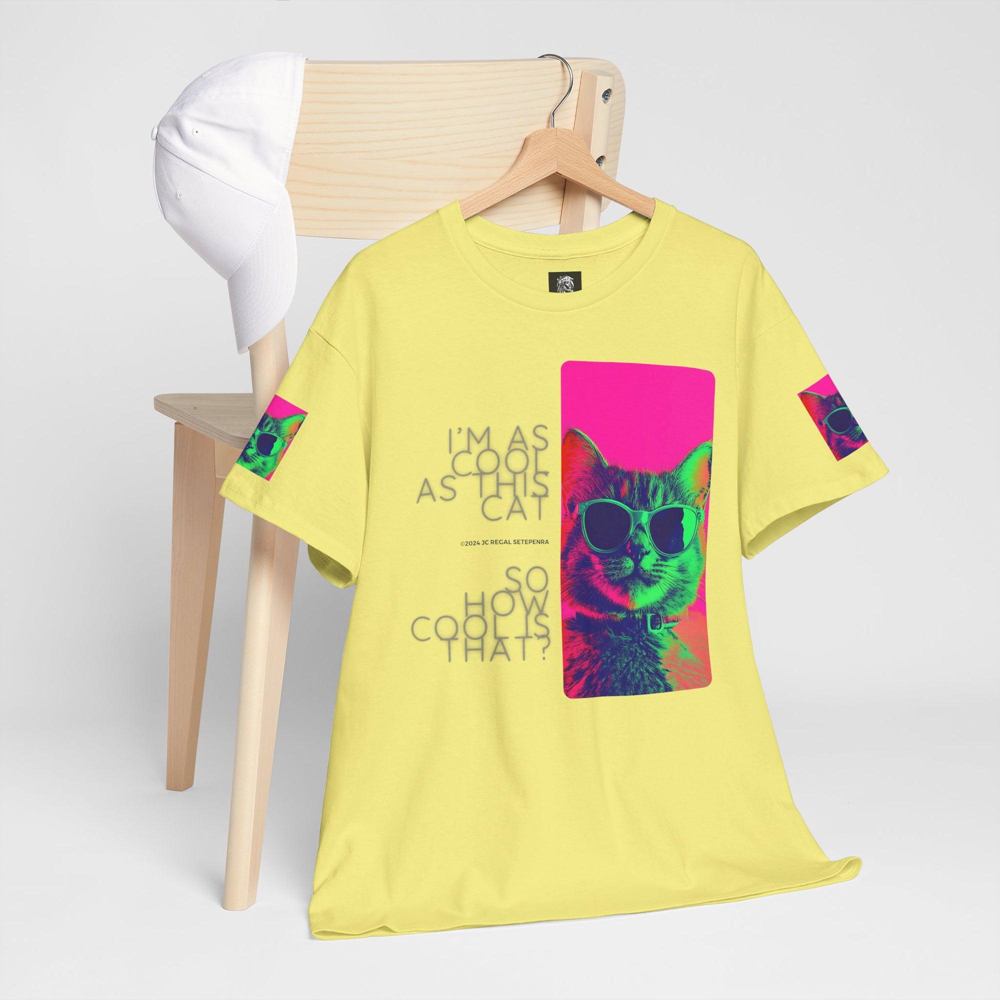 Cool Cat (Whiskers 1) Unisex Heavy Cotton Tee