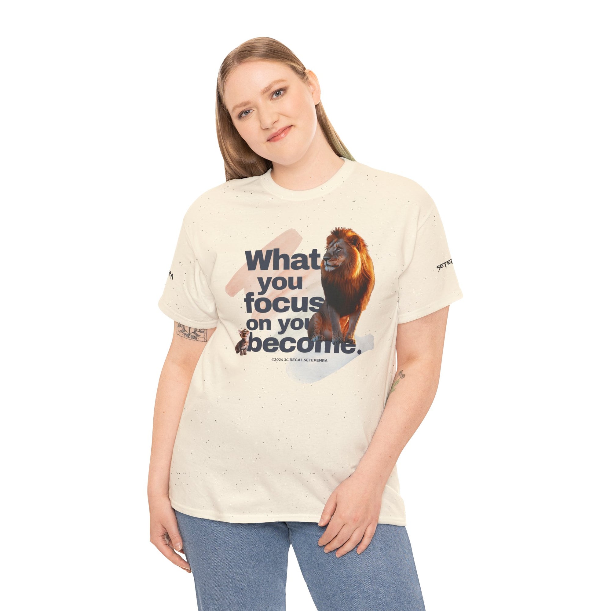 What You Focus On You Become Unisex Heavy Cotton Tee
