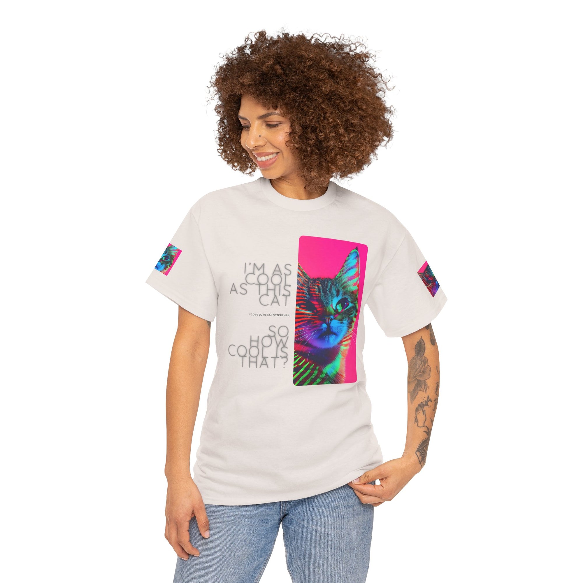 Cool Cat (Whiskers 2) Unisex Heavy Cotton Tee