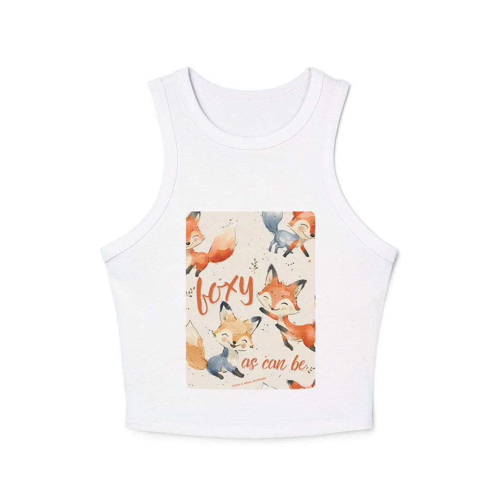 Foxy As Can Be Women's Micro Rib Racer Tank Top SETEPENRA Tank Top.