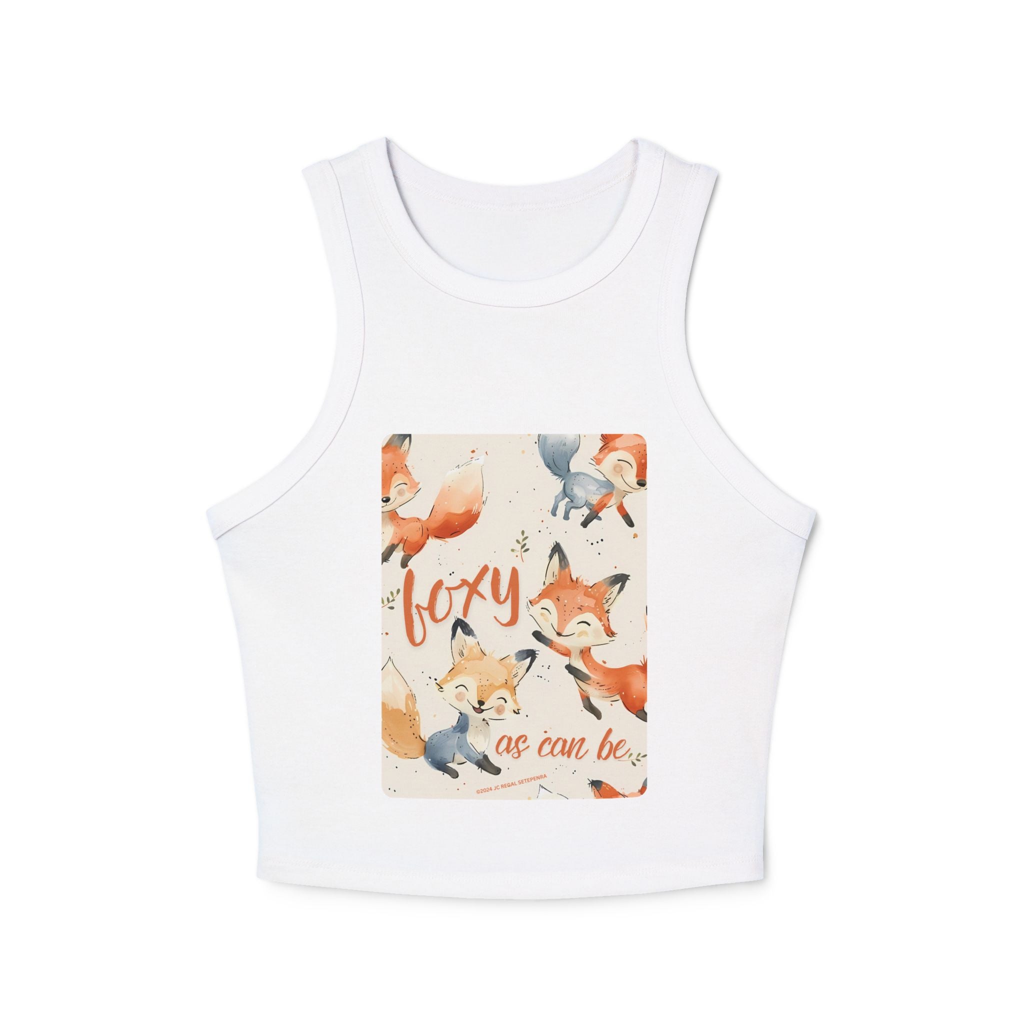 Foxy As Can Be Women's Micro Rib Racer Tank Top SETEPENRA Tank Top.
