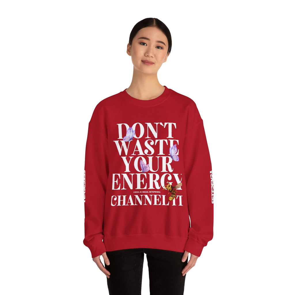 Channel It Unisex Heavy Blend™ Crewneck Sweatshirt (White Print)