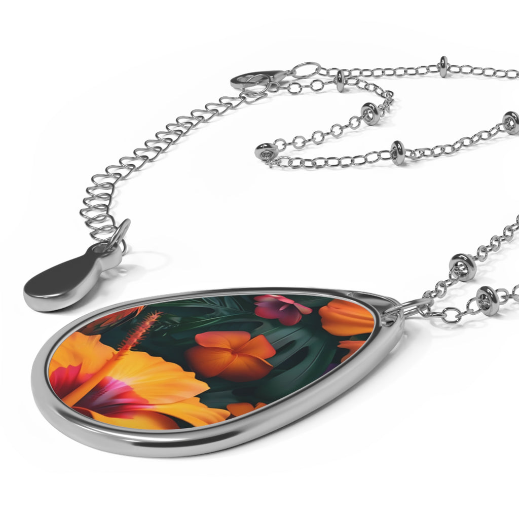 Tropican Retreat (Scene 2) Oval Necklace SETEPENRA Accessories.