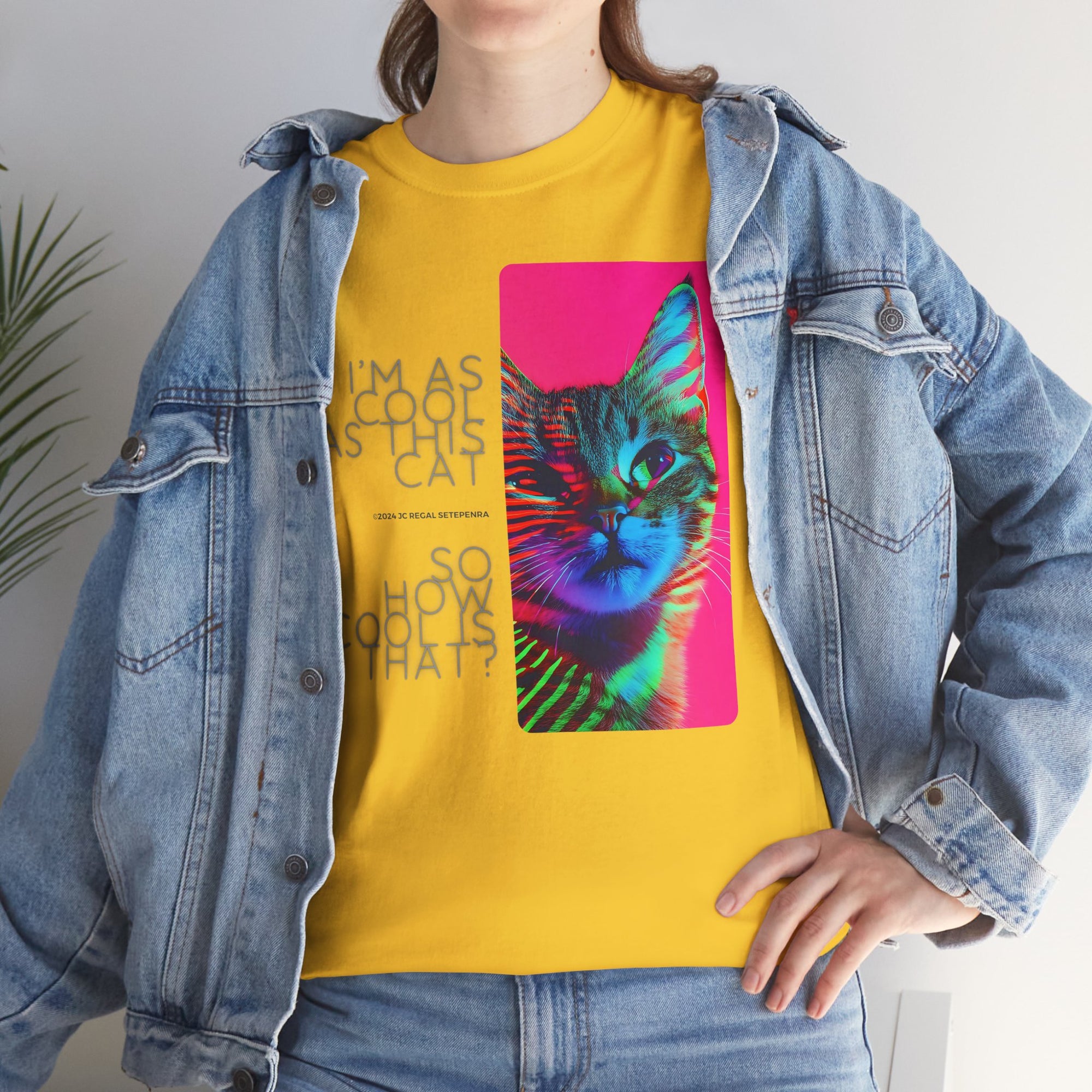 Cool Cat (Whiskers 2) Unisex Heavy Cotton Tee