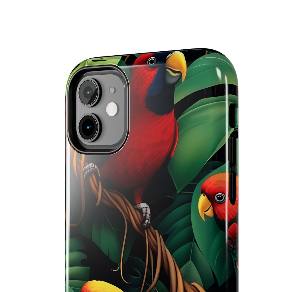 Tri-Parrot Tough Phone Case (For iPhone, Galaxy & More)