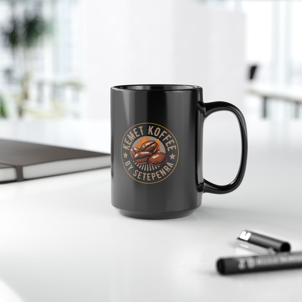 Kemet Koffee By Setepenra Black Mug (11oz, 15oz)