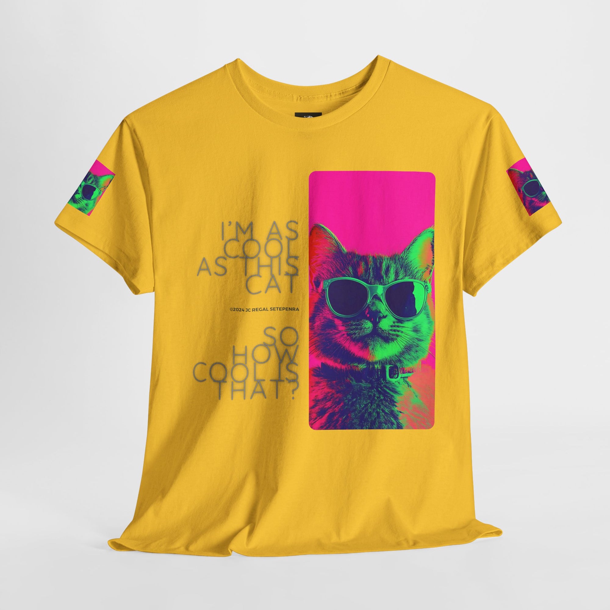 Cool Cat (Whiskers 1) Unisex Heavy Cotton Tee