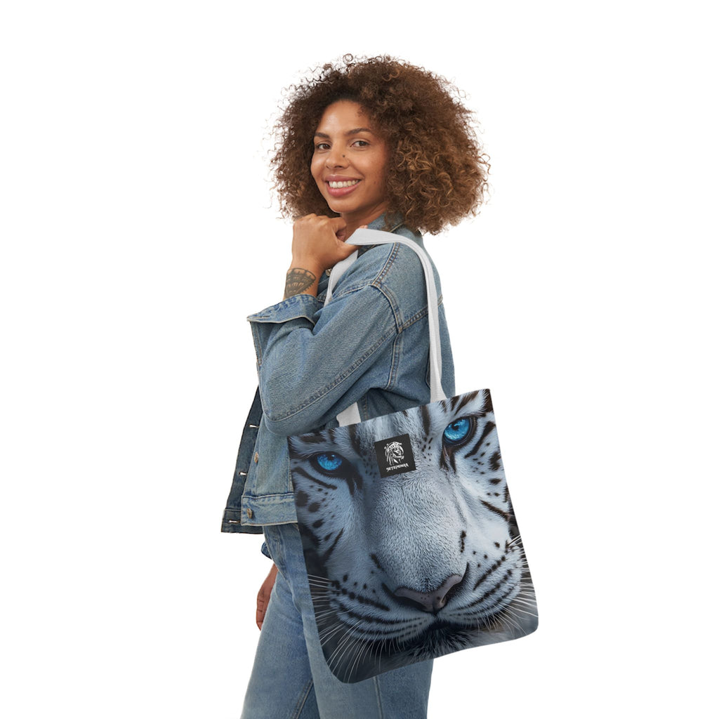 Primal Power Canvas Tote Bag, 5-Color Straps - White Tiger (1st Edition)