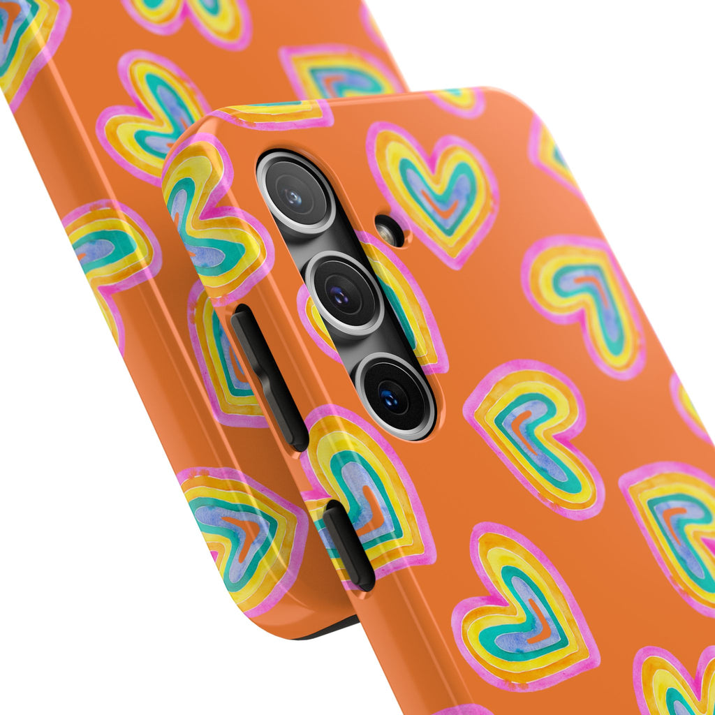 Rainbow Heart Tough Phone Case (For iPhone, Galaxy & More) - Crusta