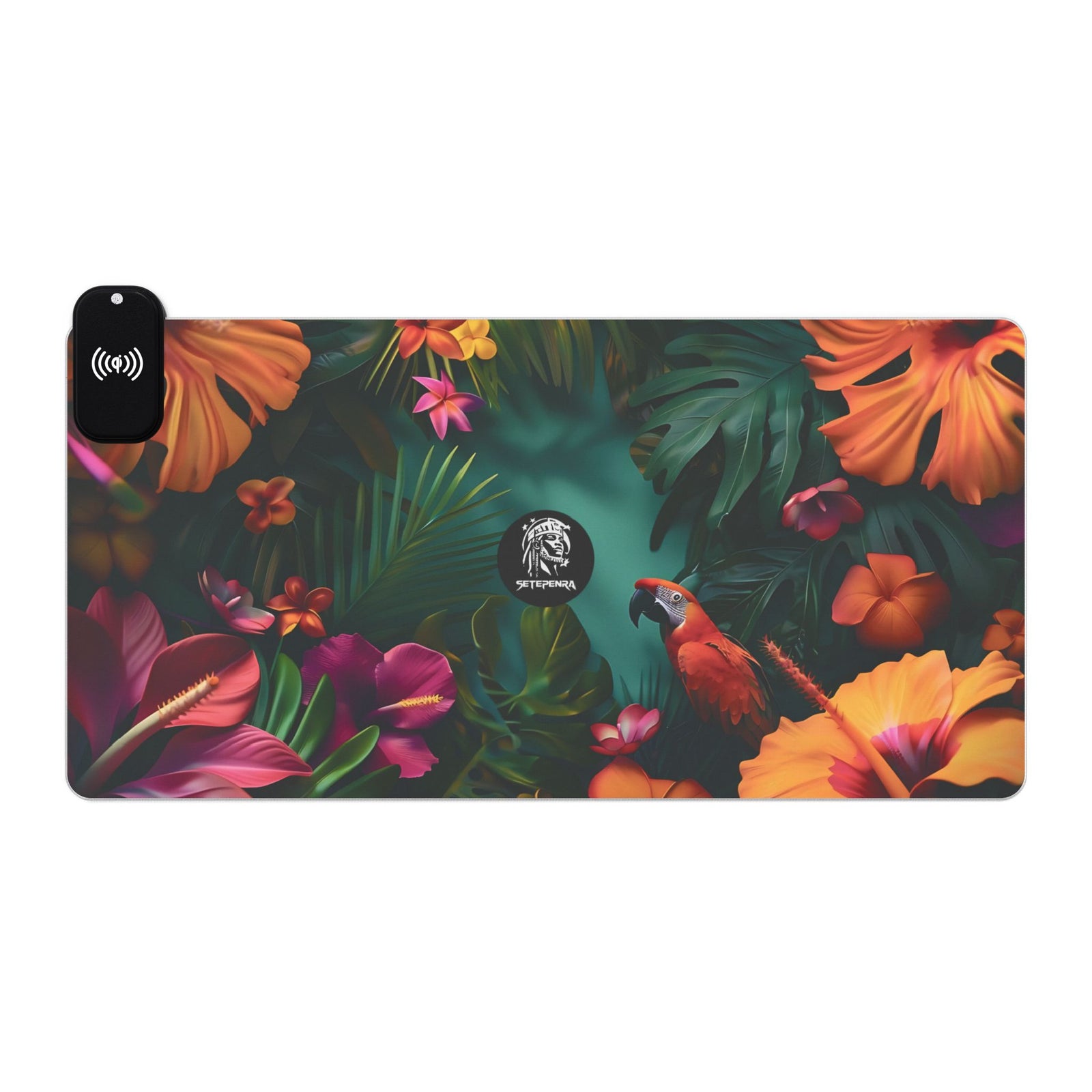 Tropican Retreat (Scene 2) LED Gaming Mousepad w/Wireless Charging