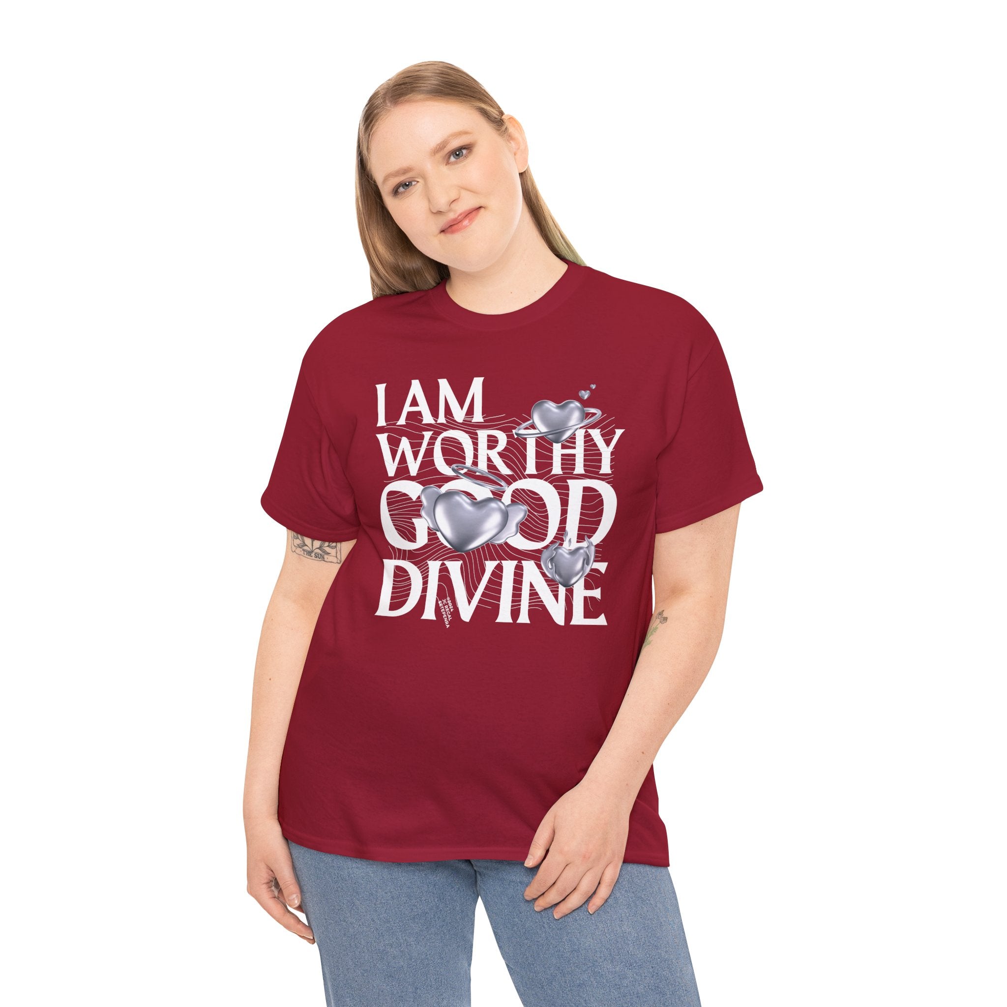 I AM WORTHY GOOD DIVINE Unisex Heavy Cotton Tee