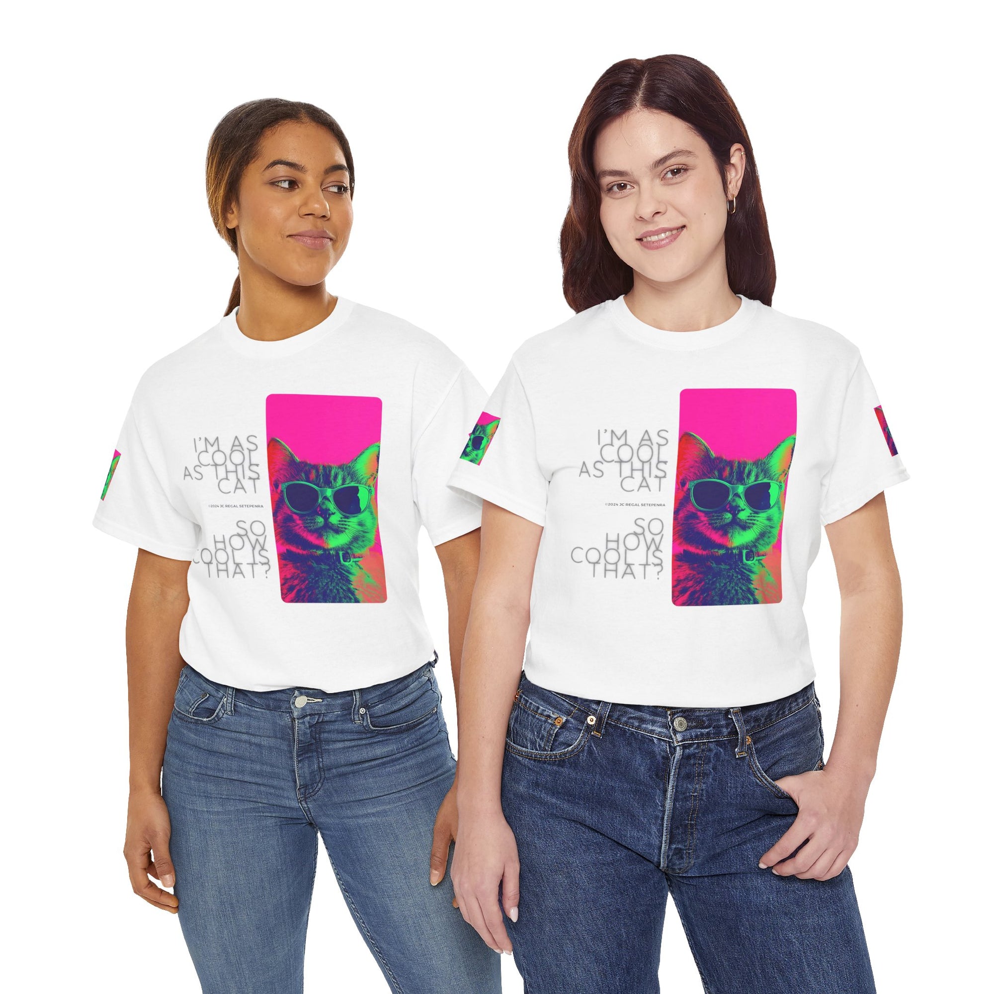 Cool Cat (Whiskers 1) Unisex Heavy Cotton Tee