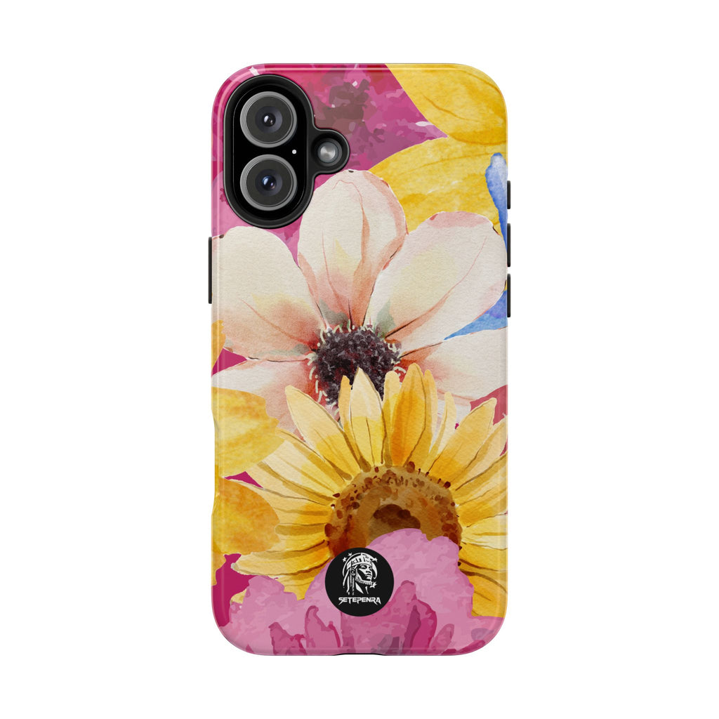 Watercolor Flowers Tough Phone Case (For iPhone, Galaxy & More)