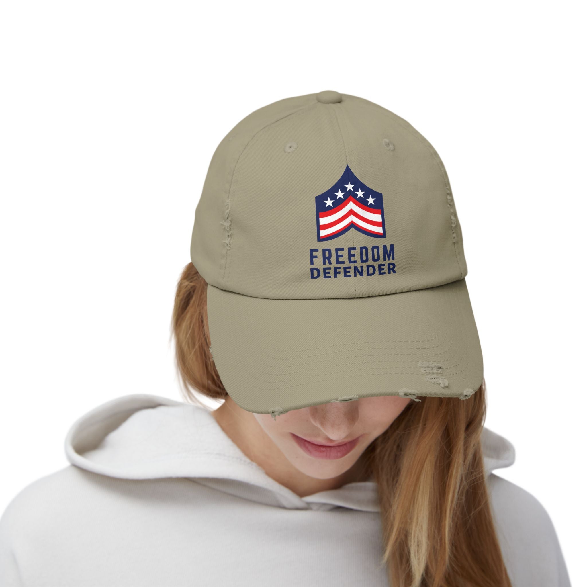 Freedom Defender Unisex Distressed Cap