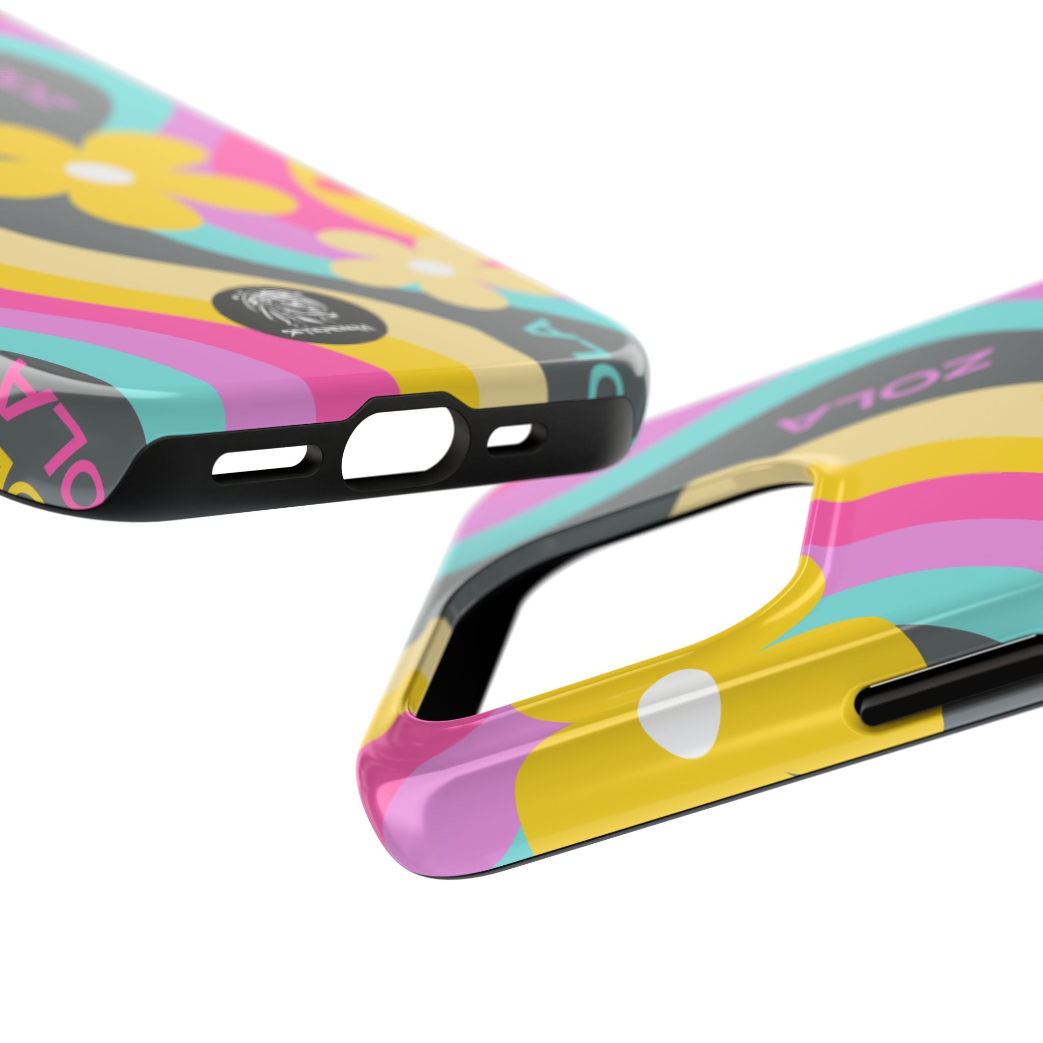 Zola Tough Phone Case (For iPhone, Galaxy & More) - Dark Grey Wave
