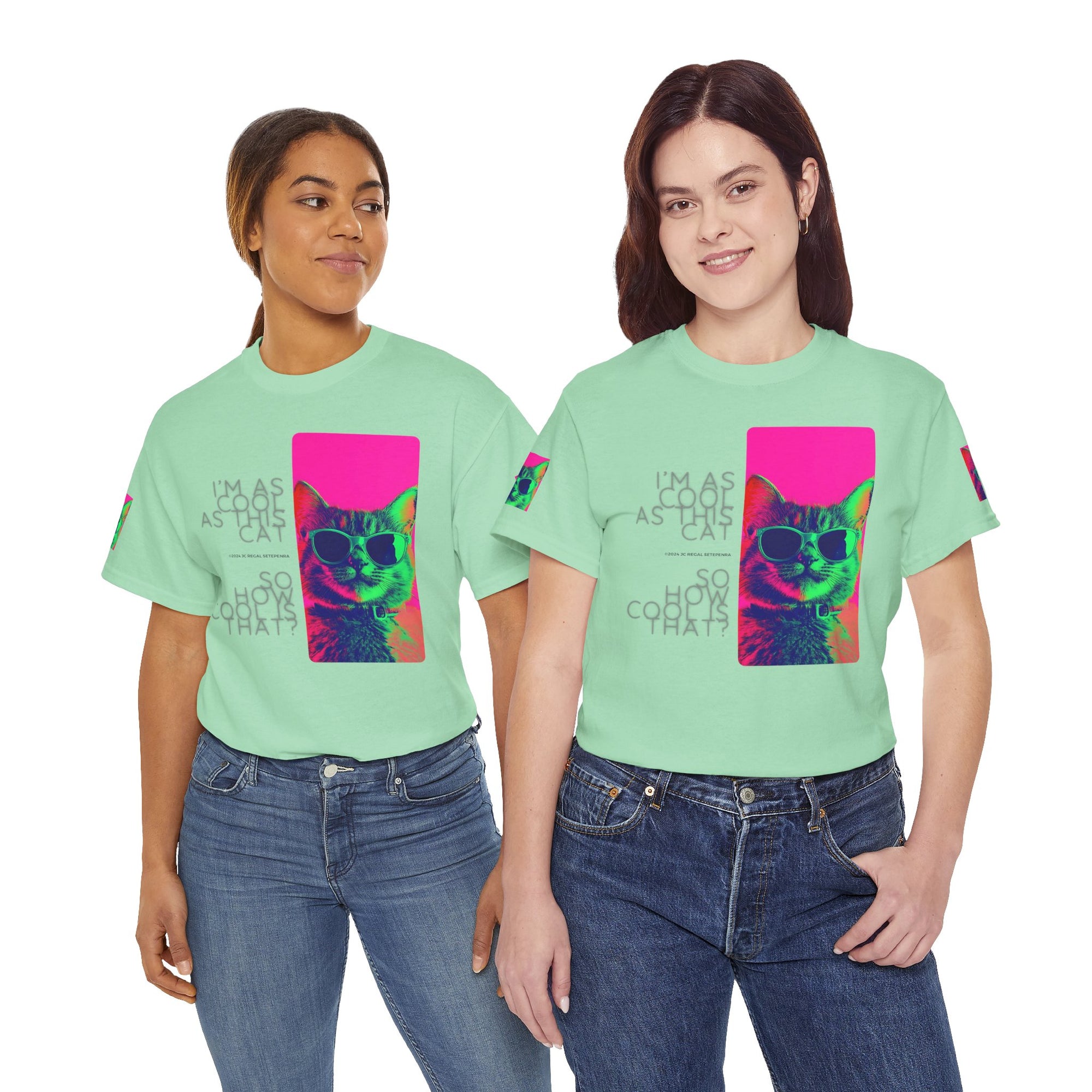 Cool Cat (Whiskers 1) Unisex Heavy Cotton Tee