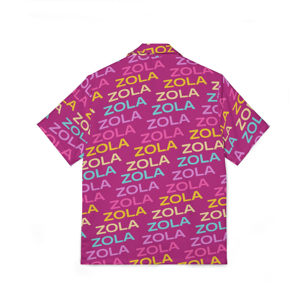 Zola Men's Hawaiian Camp Shirt (Pink) SETEPENRA All Over Prints.