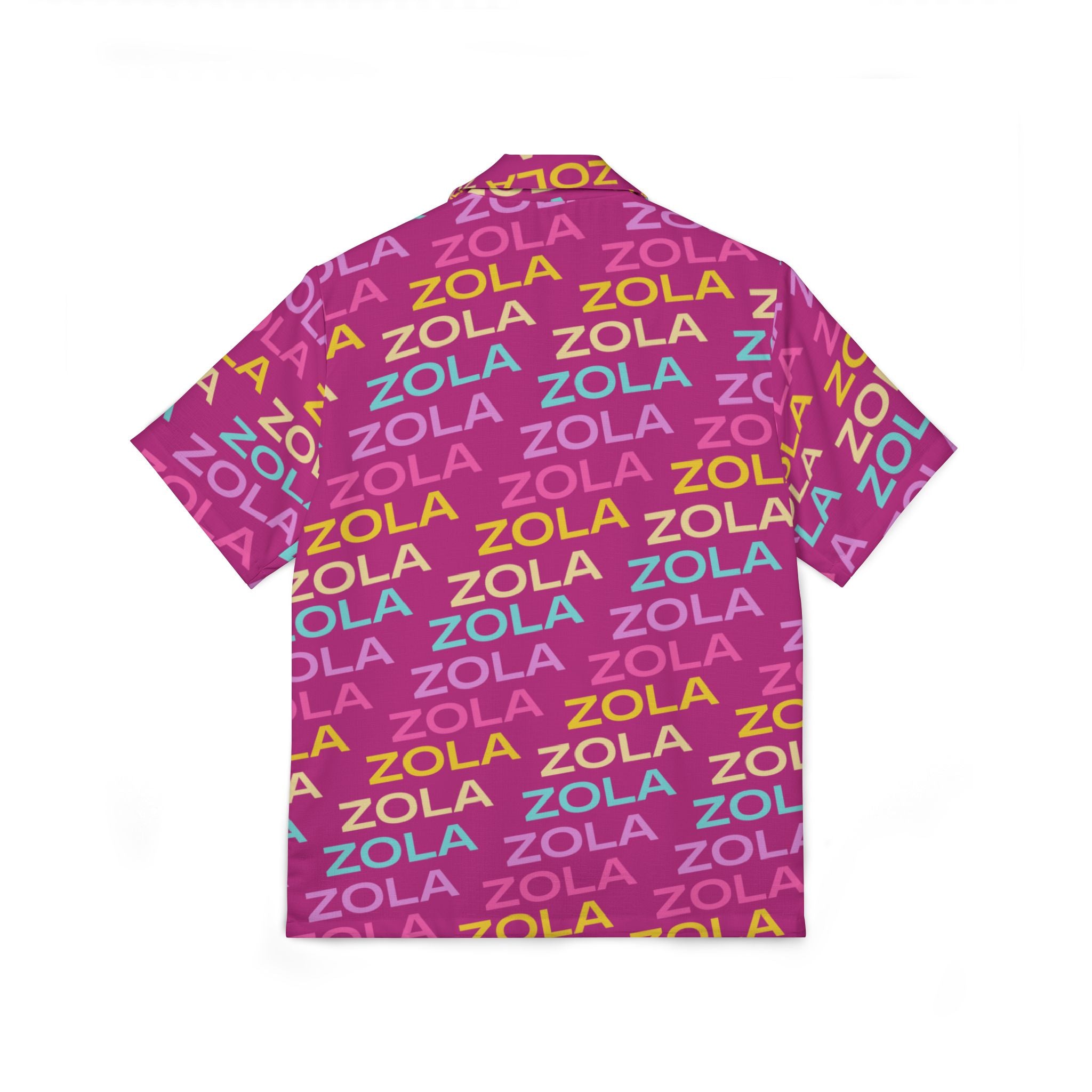 Zola Men's Hawaiian Camp Shirt (Pink) SETEPENRA All Over Prints.