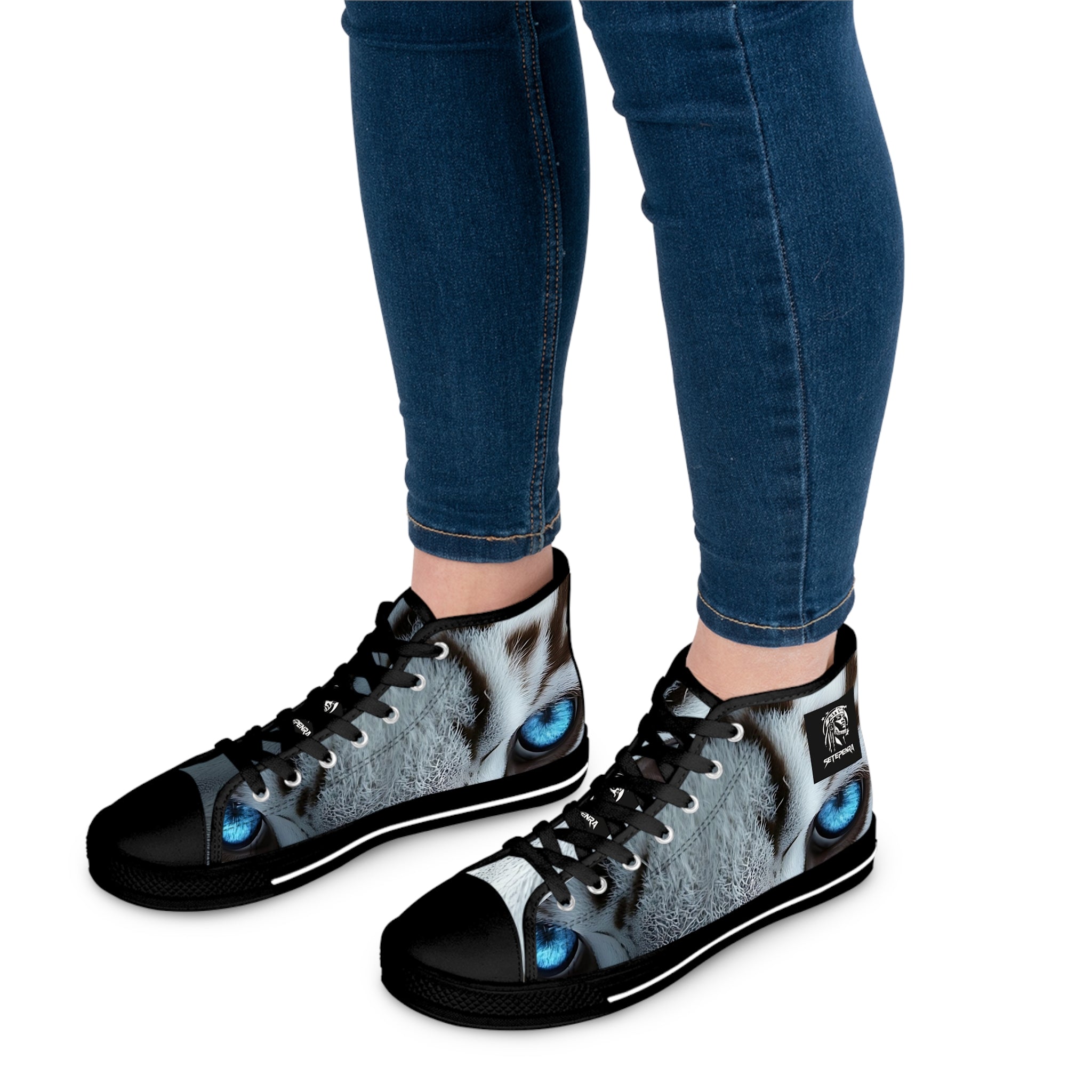 Primal Power Women's High Top Sneakers - White Tiger (2nd Edition) SETEPENRA Shoes.